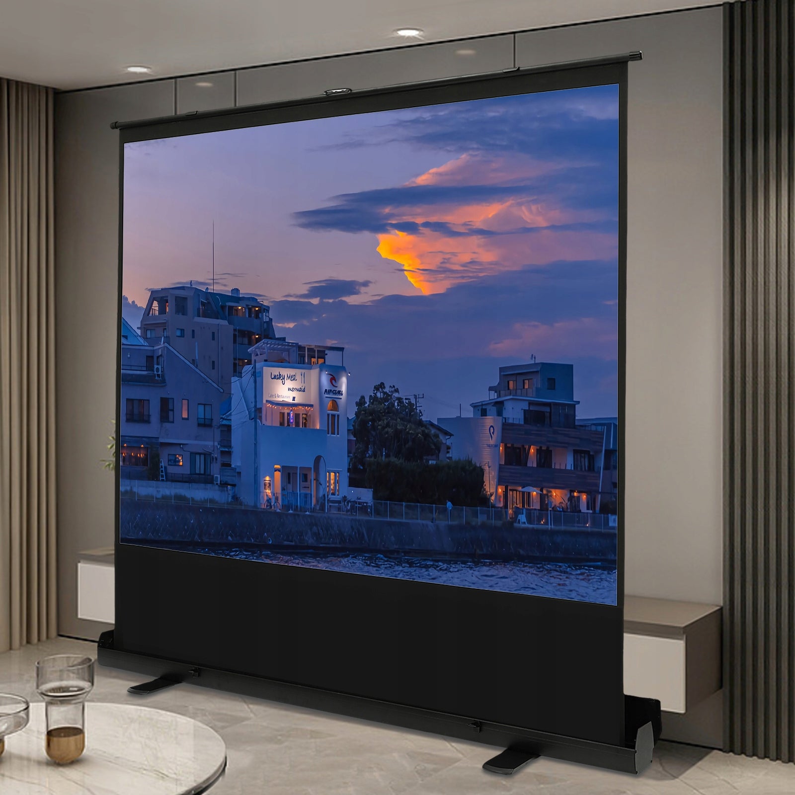 80"4:3 PULL-UP SCREEN 120° FREESTANDING FLOOR PULL-UP SCREEN 1.64*1.23M Manufacturer code DZ37PO3RWDCJ8