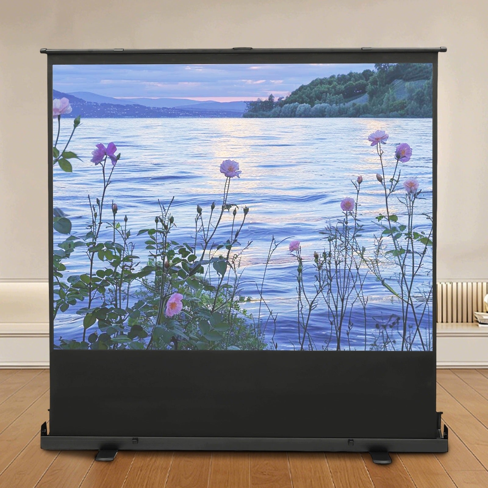 80 INCH PROJECTION SCREEN 4:3 FLOOR MOUNT PULL-UP PROJECTION DEVICE Packaging status original
