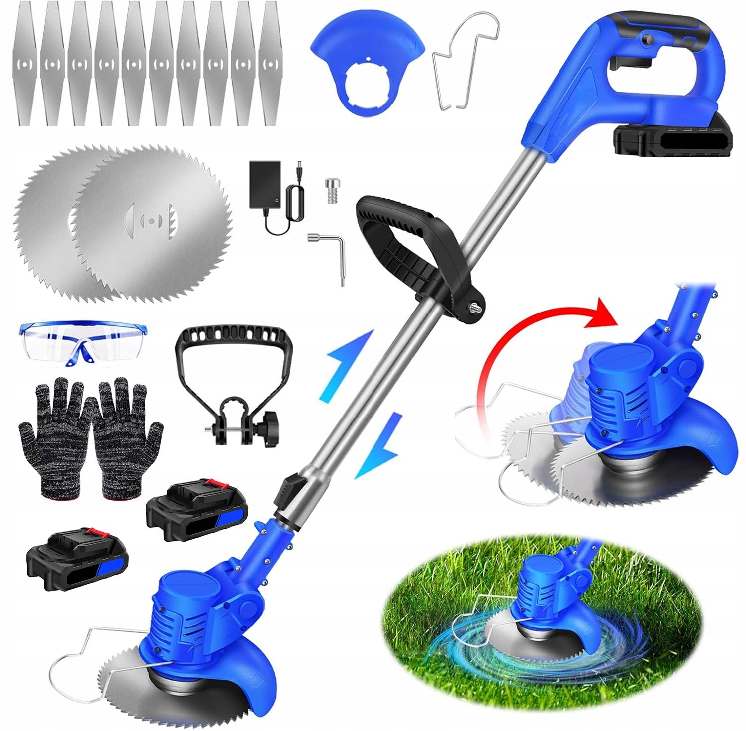 800W CORDLESS HAND MOWER ADJUSTABLE FOR COMPLICATED ANGLES Packaging status original