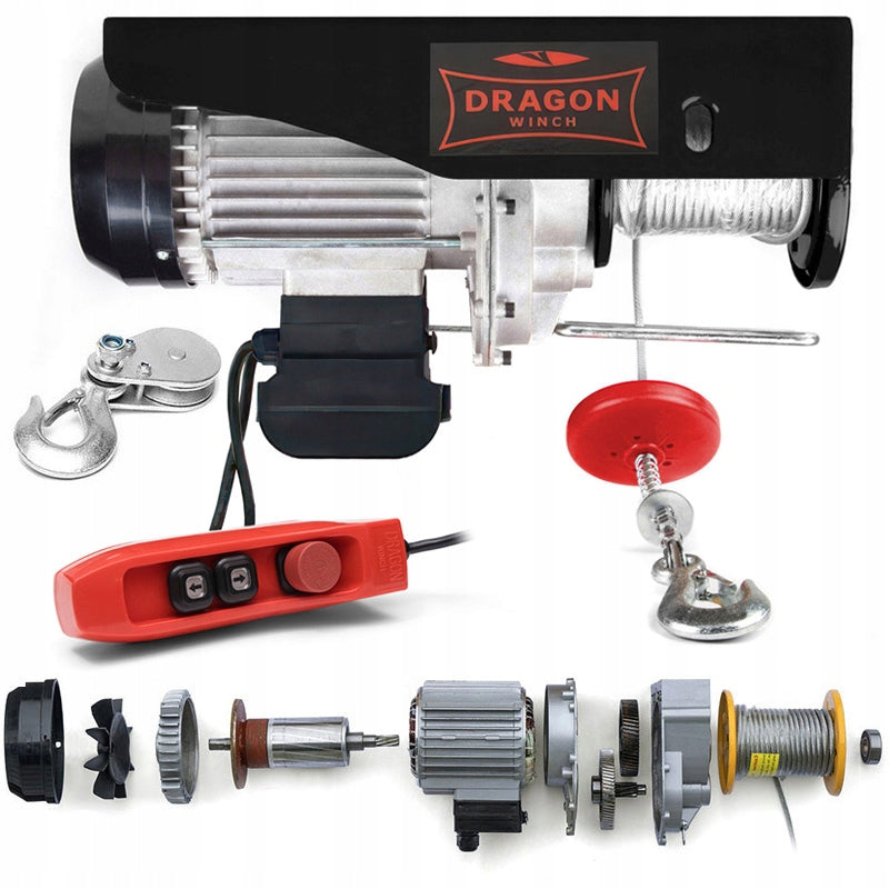 800kg ELECTRIC ROPE WINCH 230V workshop remote control motor