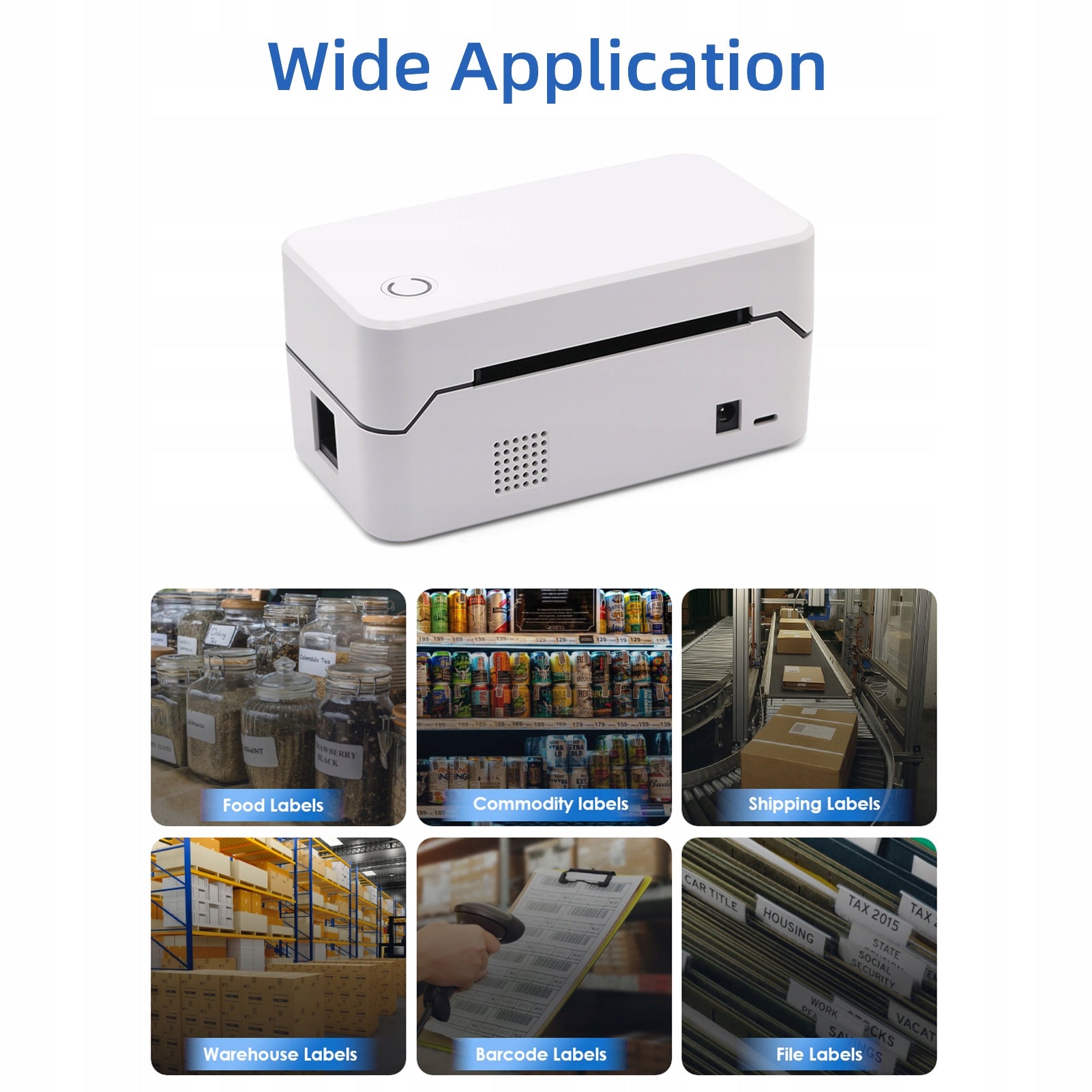 80mm USB Label Printer With Automatic Computer Cutter T4 Printing technology other