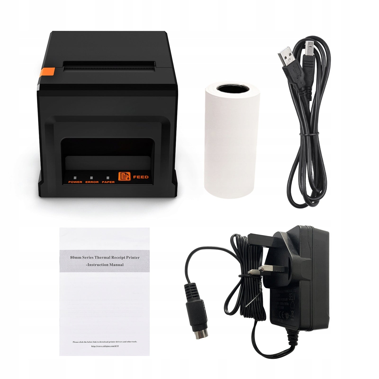 80mm USB+Printer for LAN reception POS printer with automatic GD