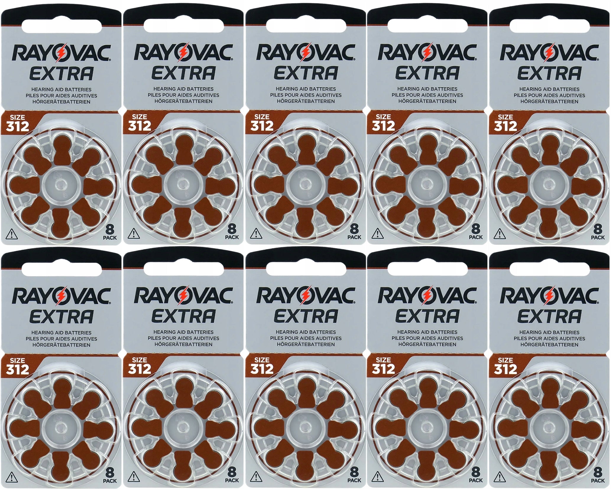 80x BATTERIES FOR HEARING AIDS RAYOVAC 312 PR41