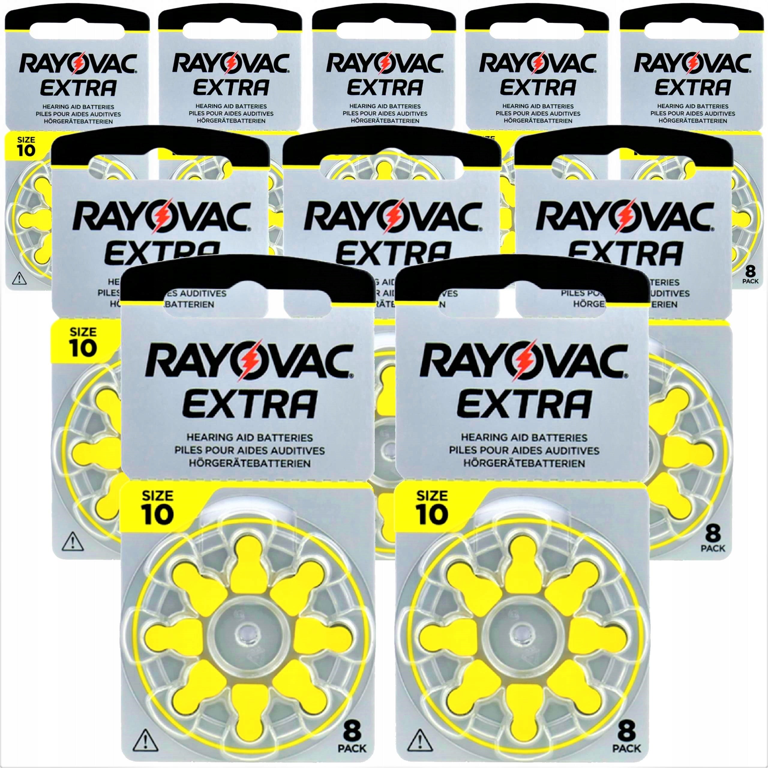 80x MOST POWERFUL RAYOVAC EXTRA BATTERIES FOR 10 MF HEARING AIDS