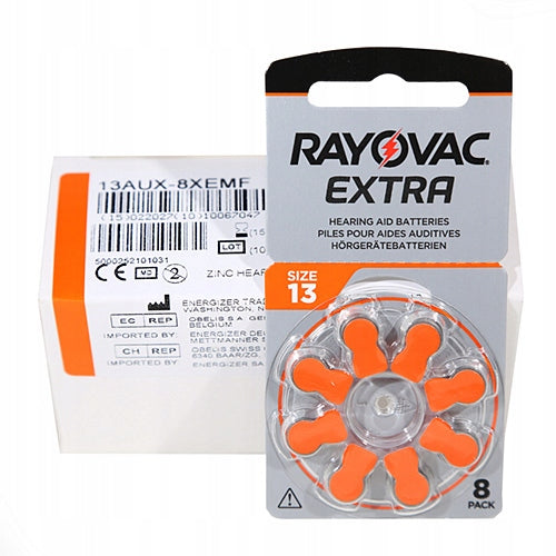 80x Rayovac 13 hearing aid batteries NEW Packaging status original
