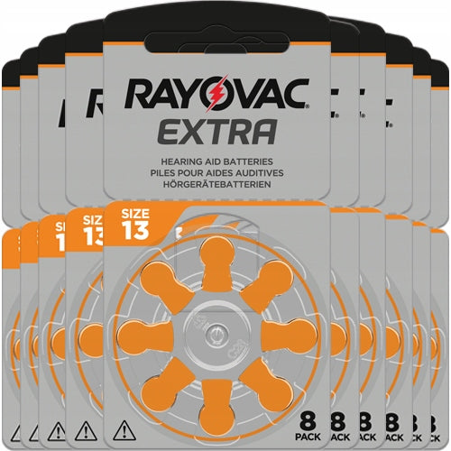 80x Rayovac 13 hearing aid batteries NEW