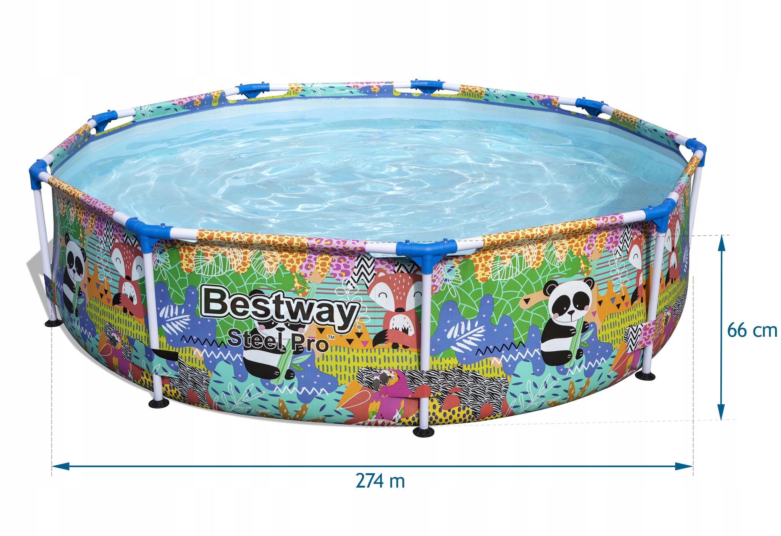 84644 Frame pool Bestway Steel Pro 274 x 66 cm 3221 l Shape round