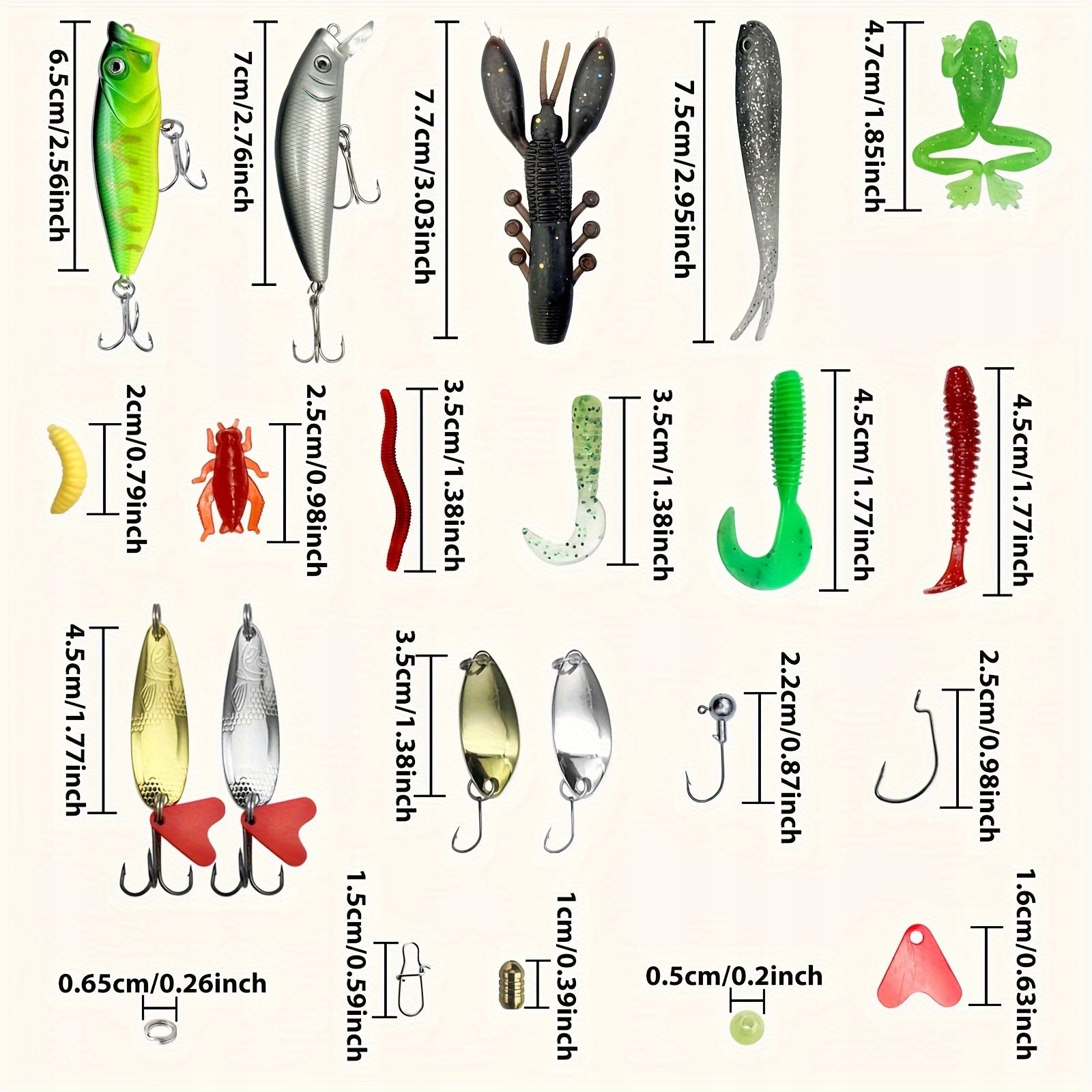 84x Set of Spinning Lures Wobblers Lures Rubber Spinners EAN (GTIN) 0702602922659