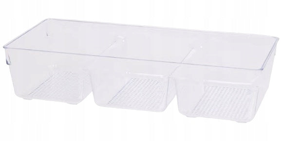 87. COSMETICS ORGANIZER CONTAINER DRAWER INSERT TRANSPARENT 3 COMPARTMENT Manufacturer code 3208276