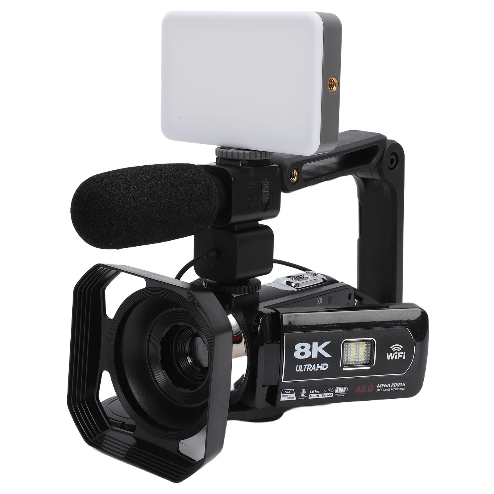 8K Video Camera 64MP HD Camera with 18x Digital Zoom and 4J