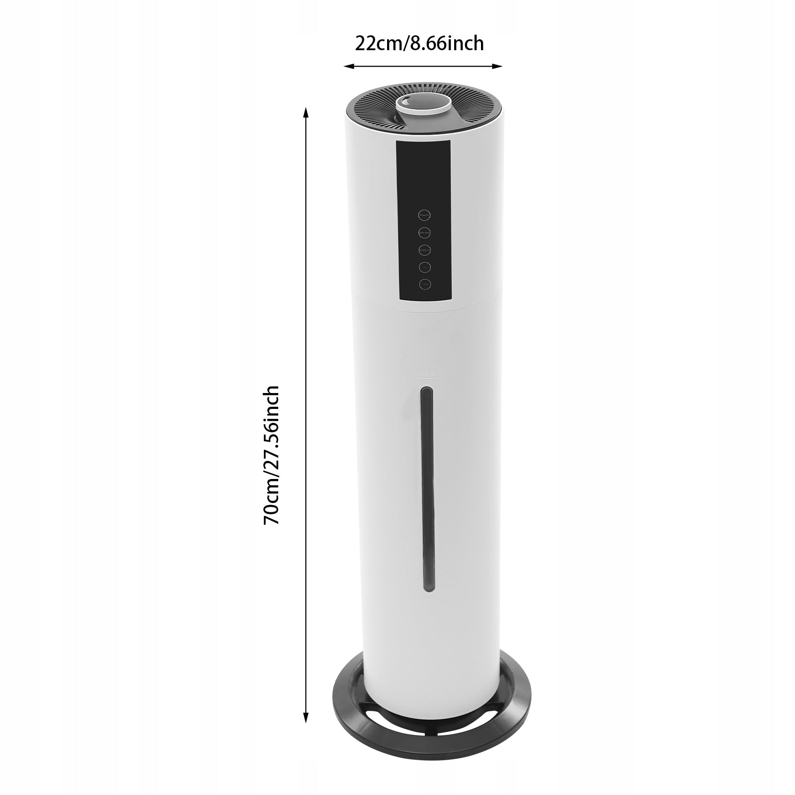 8L 3 Levels Air Humidifier Mist Humidifier Indoor Humidifier 300ml/h 28W Dominant color white