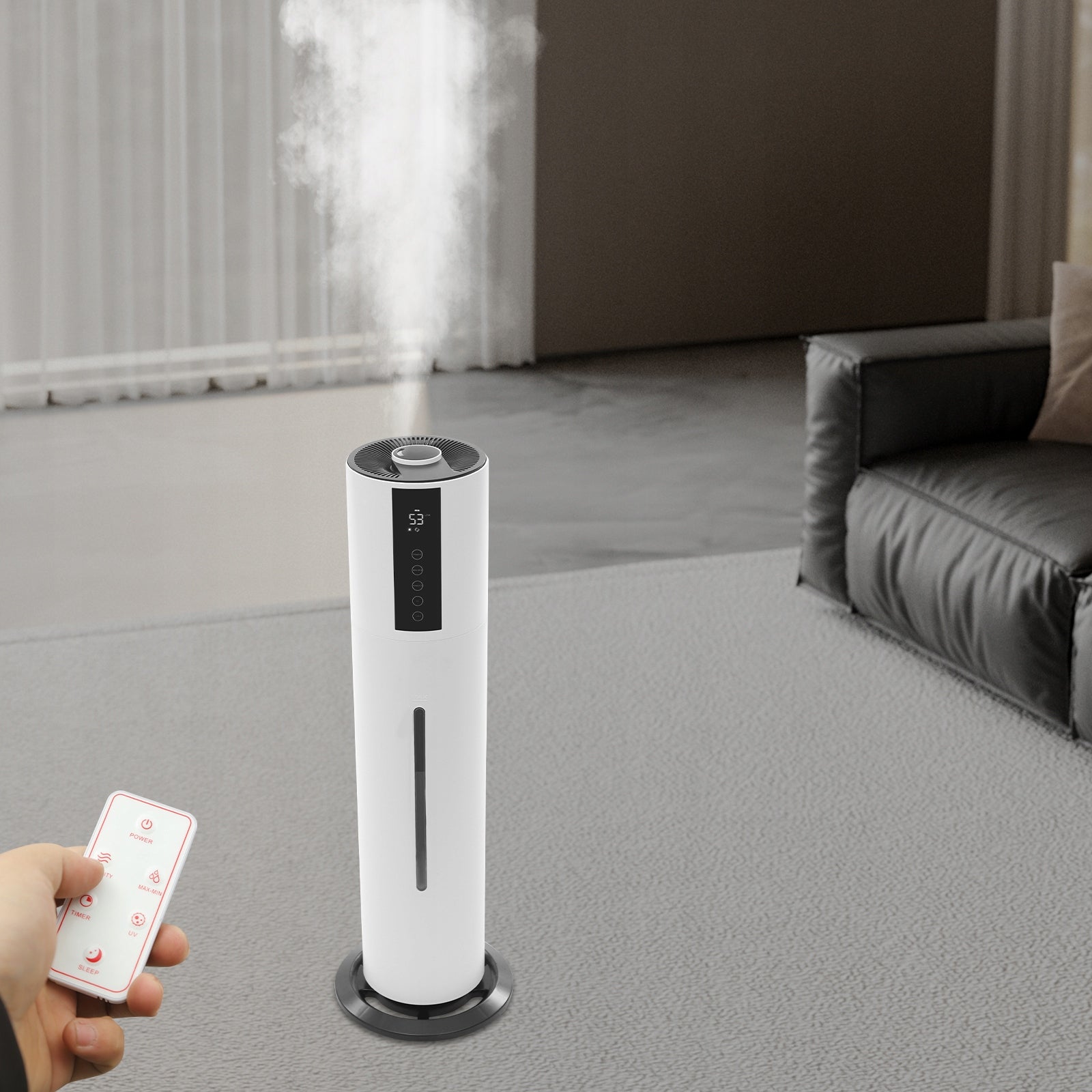8L 3 Levels Air Humidifier Mist Humidifier Indoor Humidifier 300ml/h 28W Packaging status original