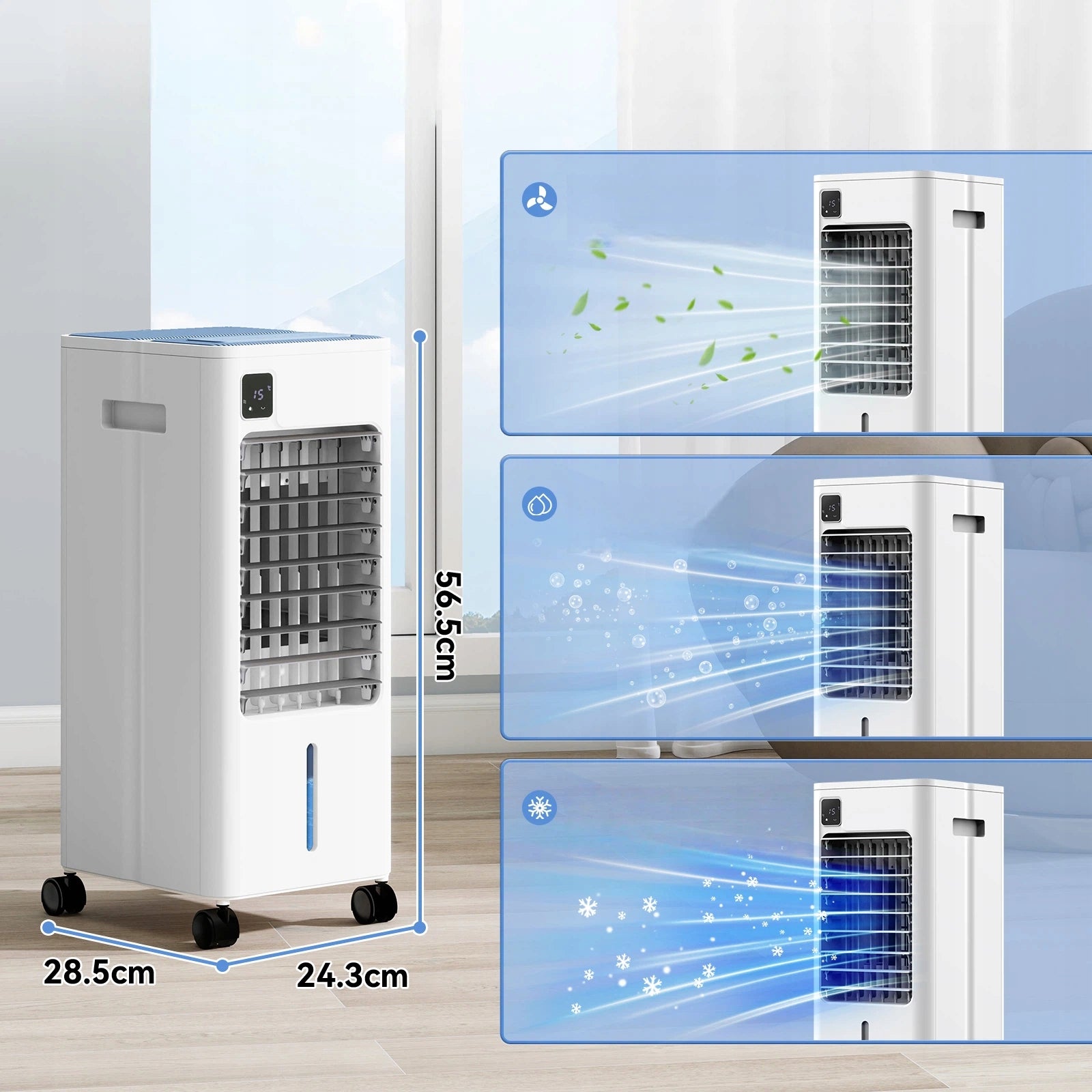 8L Air Conditioner Fan 3in1 Evaporative Air Cooler Remote Control Packaging status original