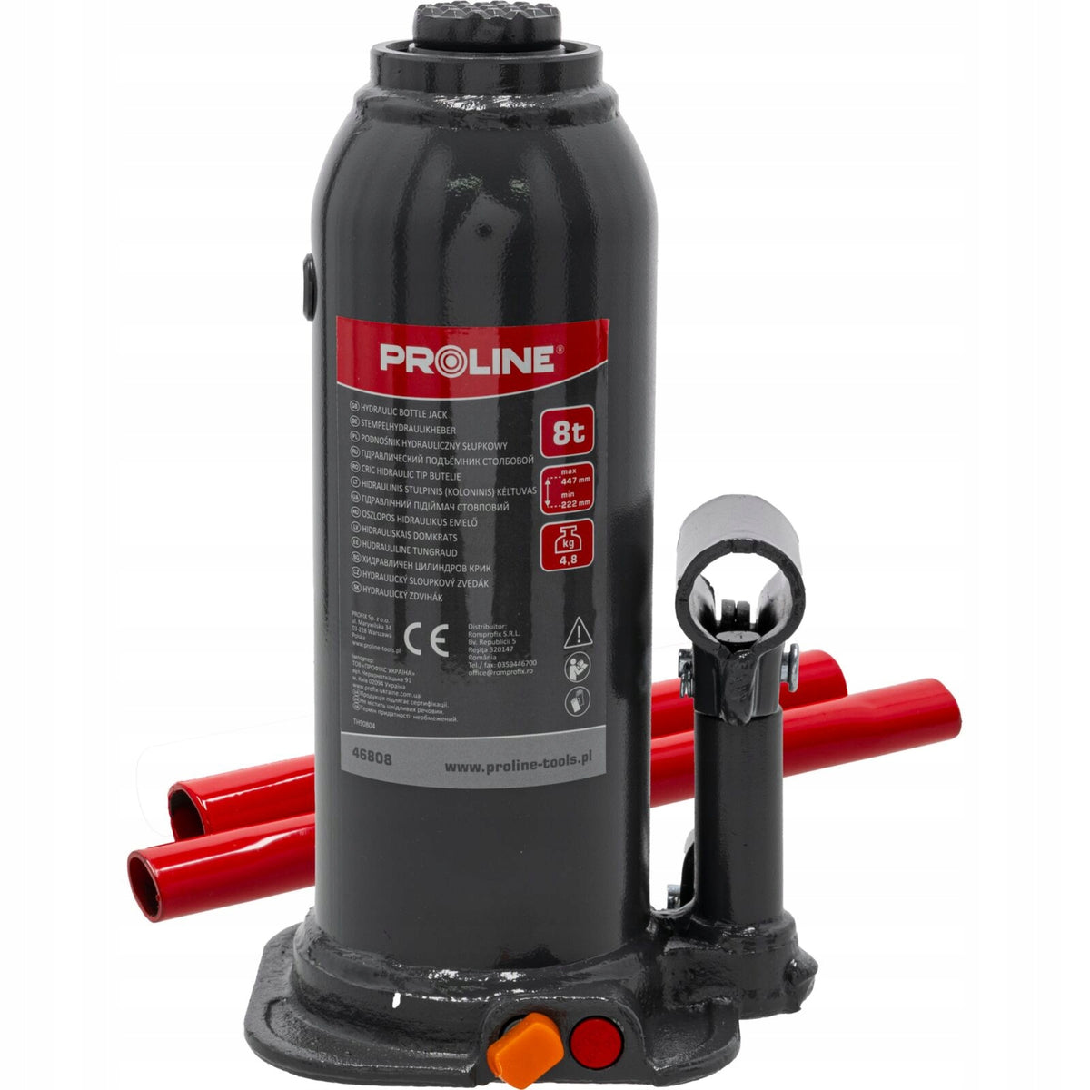 8T, 222-447MM 4.8KG CE PROLINE HYDRAULIC LIFT
