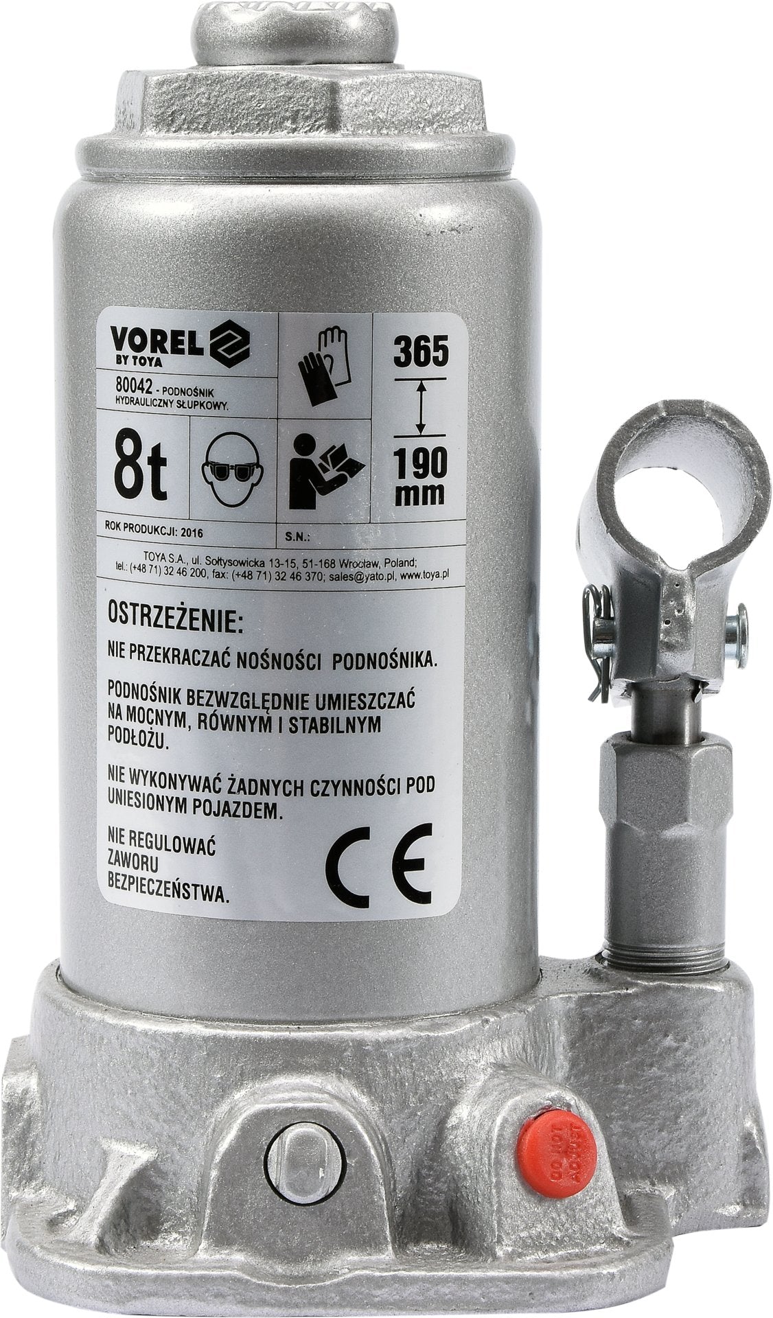 8T VOREL 80042 HYDRAULIC BOLLARD LIFT