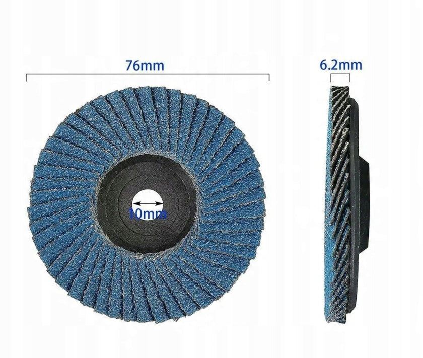8X 76 MM LAMELLA LEAF DISC FOR GRINDING METAL ABRASIVE WOOD Series tarcza szlifierska