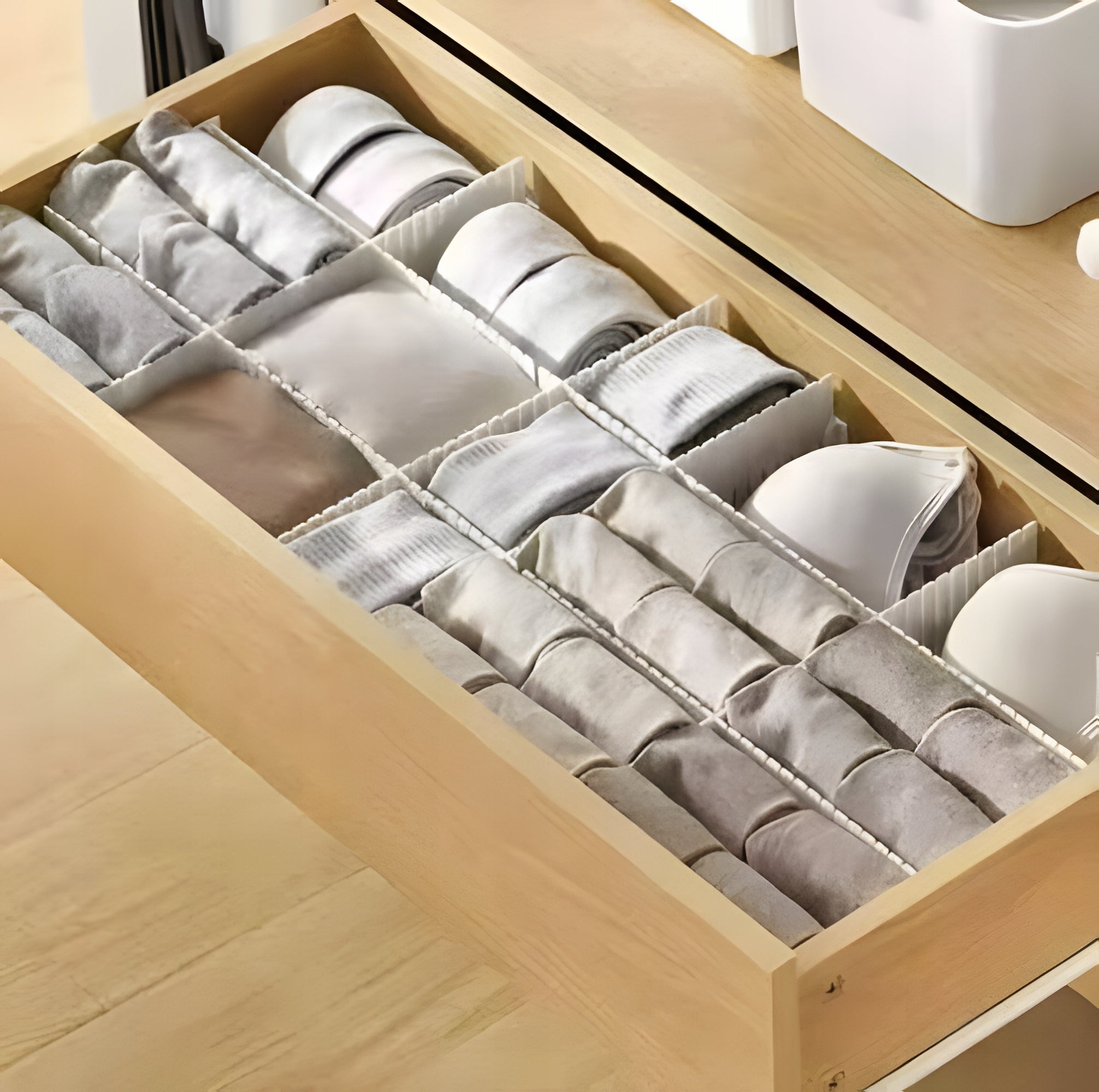 8X FLEXIBLE DRAWER SEPARATOR FOR KITCHEN UTENSILS TOOLS ORGANIZER Kind drawer organizer