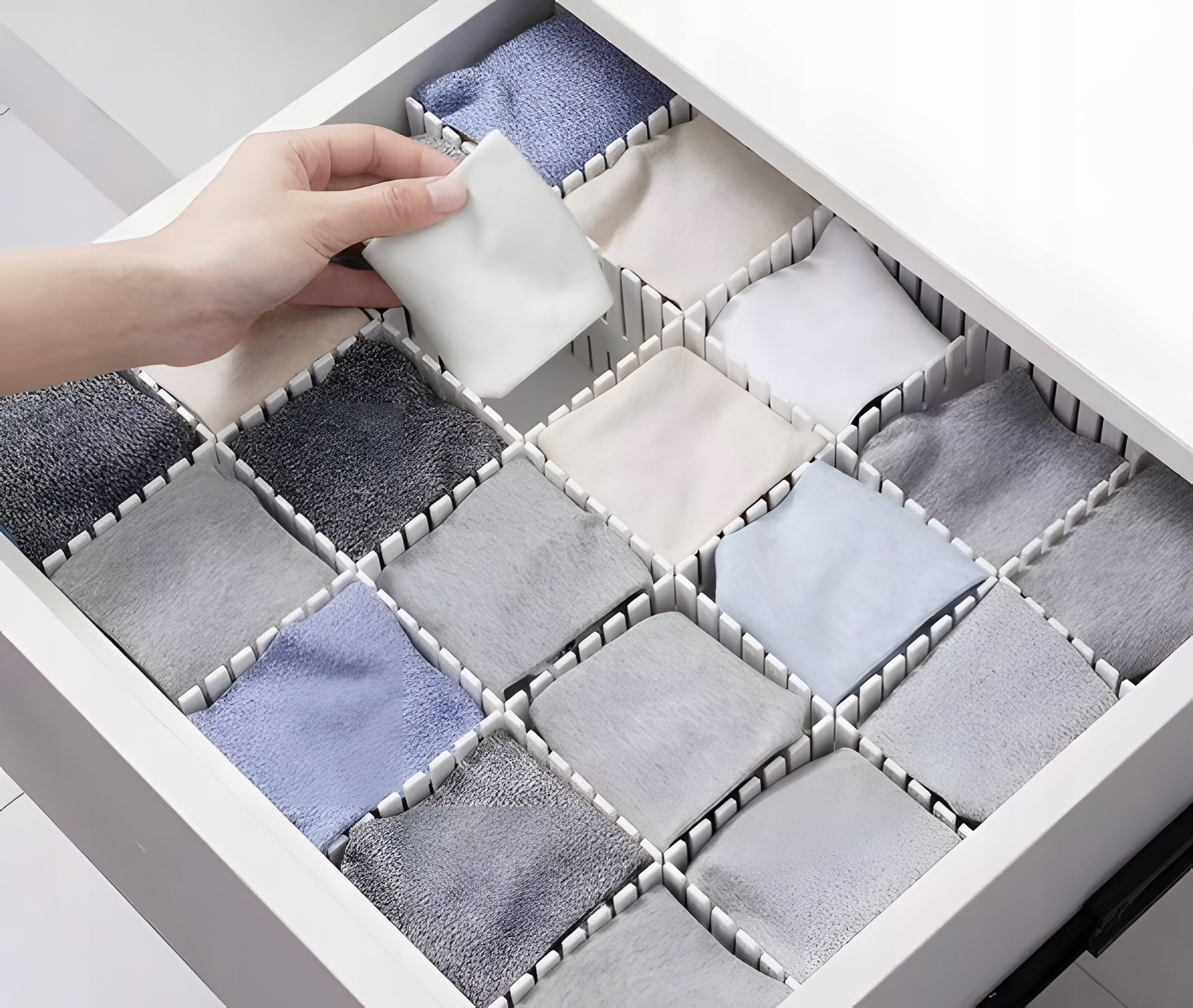 8X FLEXIBLE DRAWER SEPARATOR FOR KITCHEN UTENSILS TOOLS ORGANIZER Number of pieces 4 pcs