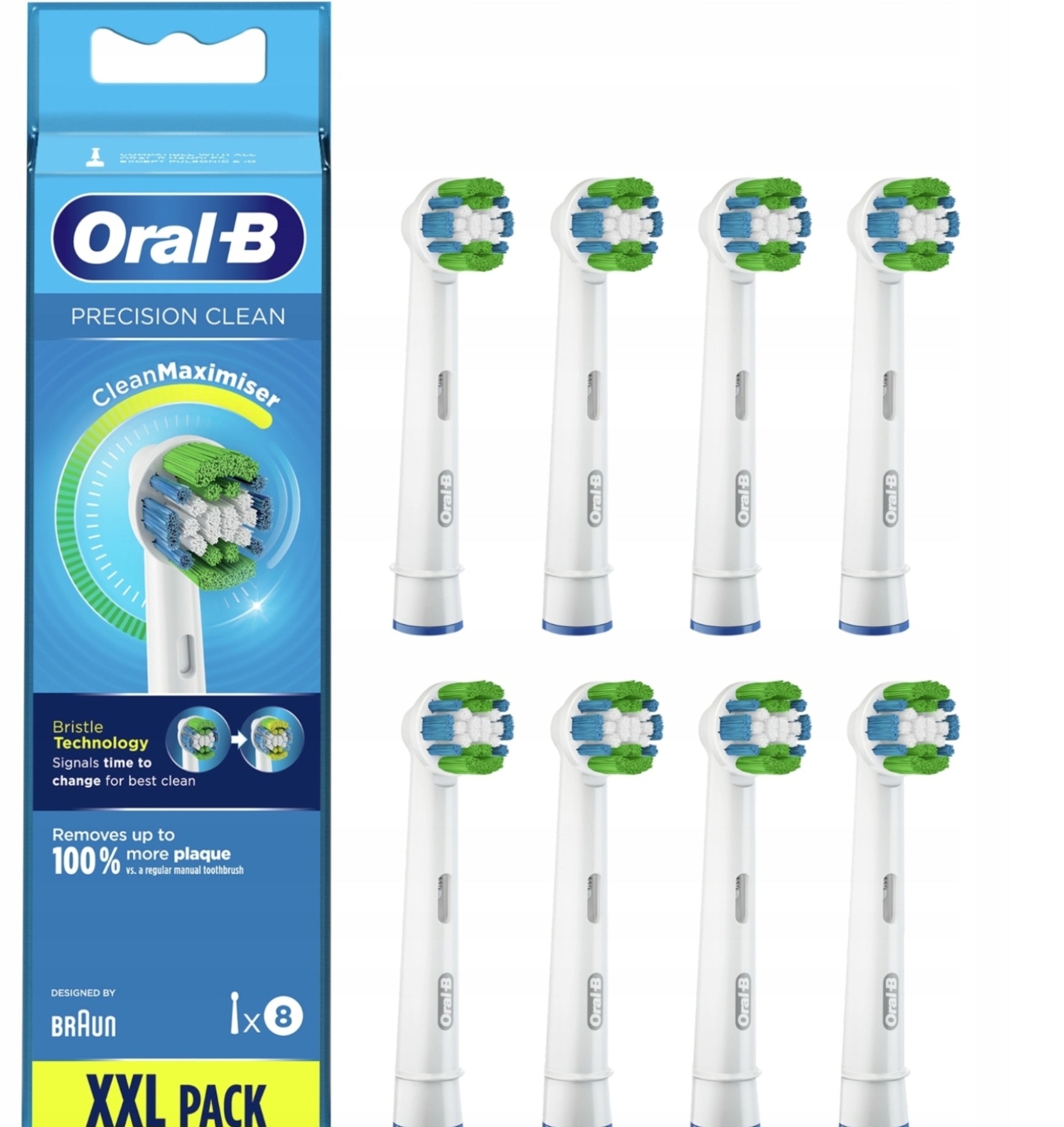8X ORIGINAL Braun ORAL-B PRECISION CLEAN EB20 TOOTHBRUSH TIP