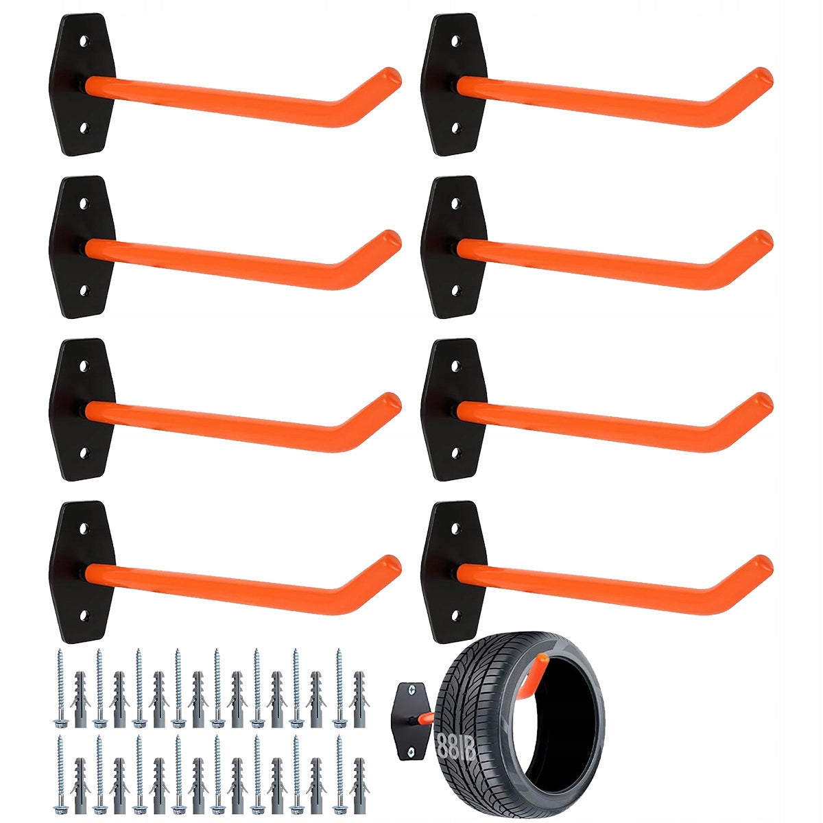 8X STURDY STRONG HOLDER HANGER RACK WALL HOOK FOR CAR TIRES Manufacturer code 6974761410337