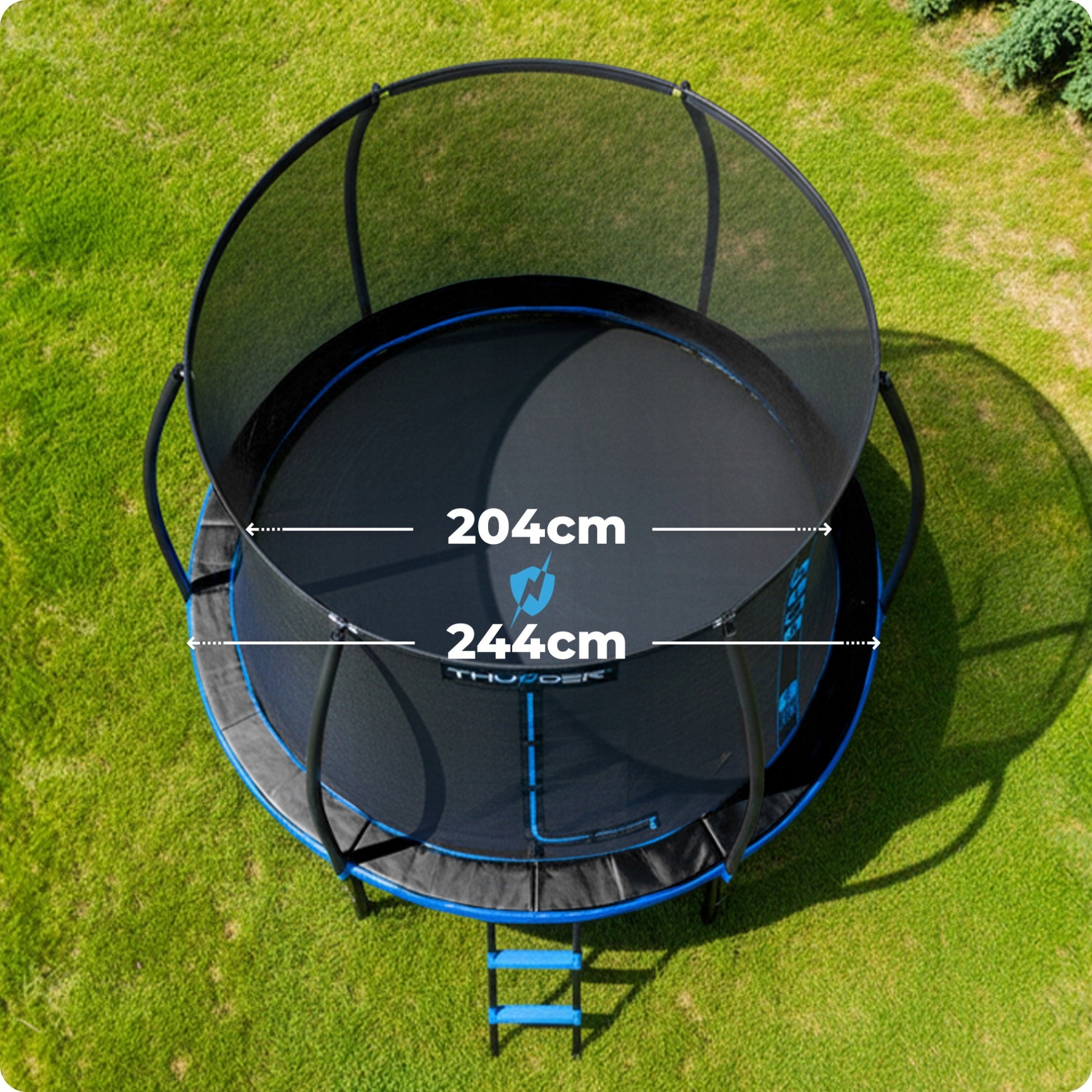 8ft 244CM Garden Trampoline Durable Jumping Batut with Mesh Thunder Manufacturer code INSIDE-ULTRA-8FT-BLUE