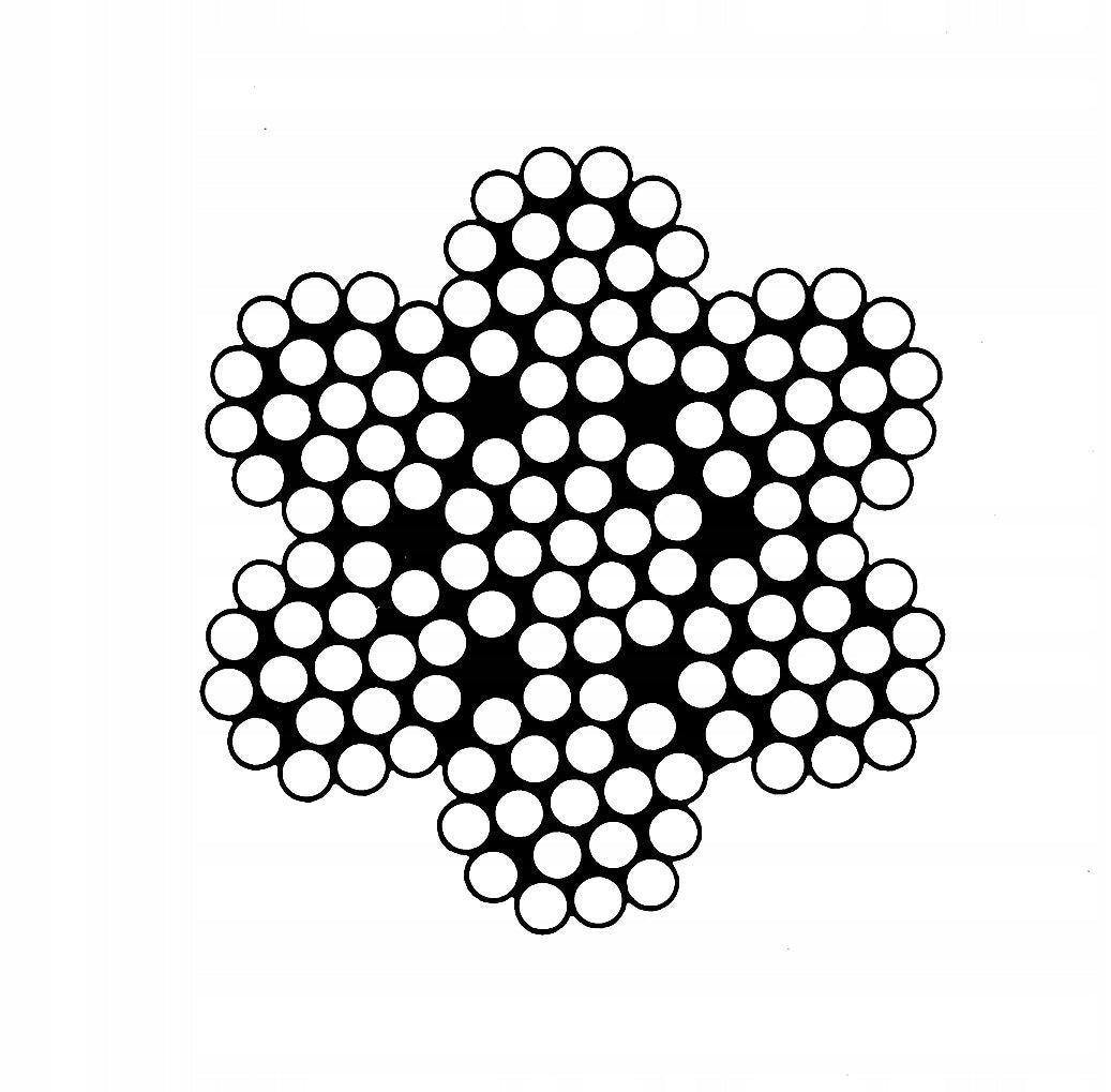 8mm rope for two-column lift length L-8650 with screw M16 Manufacturer code 5904496882582