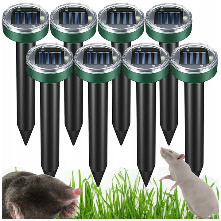 8x POWERFUL RODENT VOLE MOLE REPELLENT FOR MOUSE MOLES SOLAR VOLES
