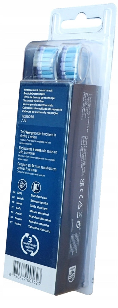 8x Tips Heads for Toothbrush Philips Sonic HX9058 Gum Protection EAN (GTIN) 8720689005623