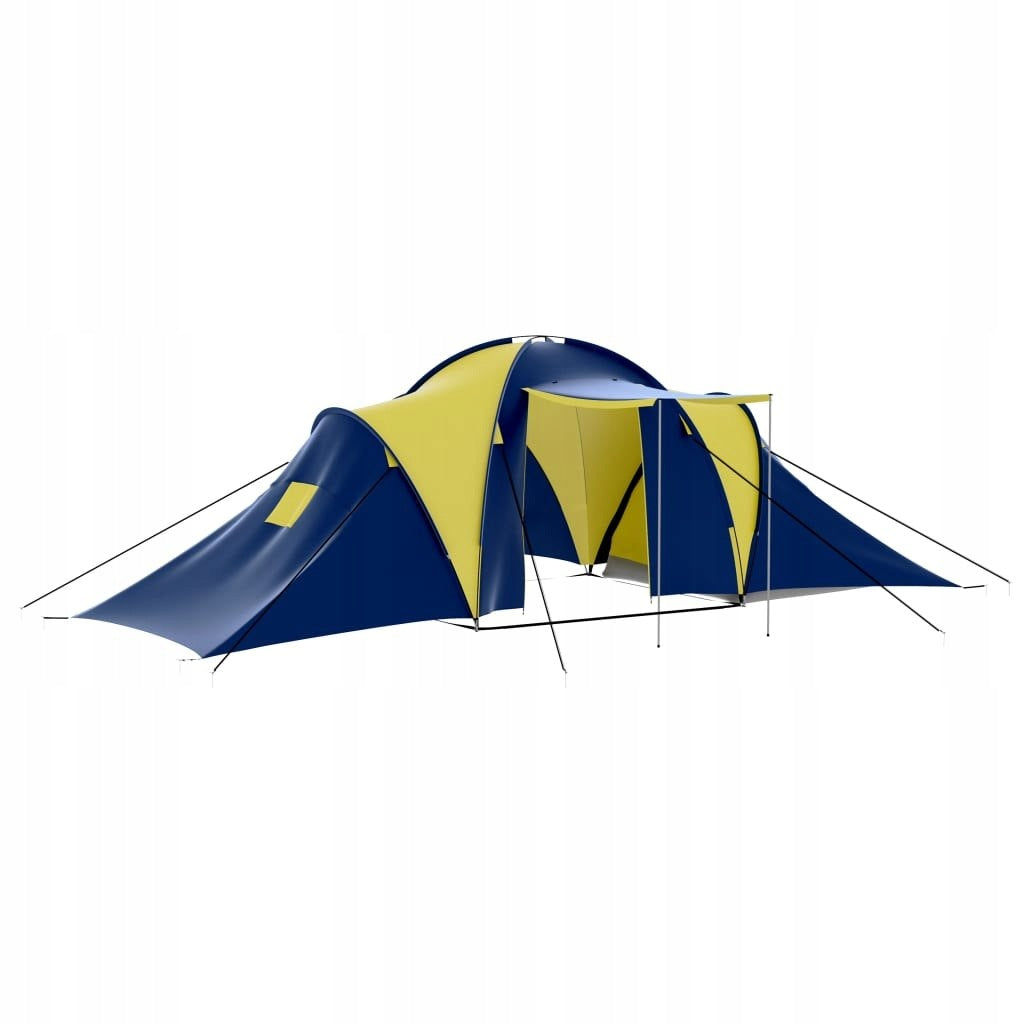 9-PERSON BLUE-YELLOW CAMPING TENT