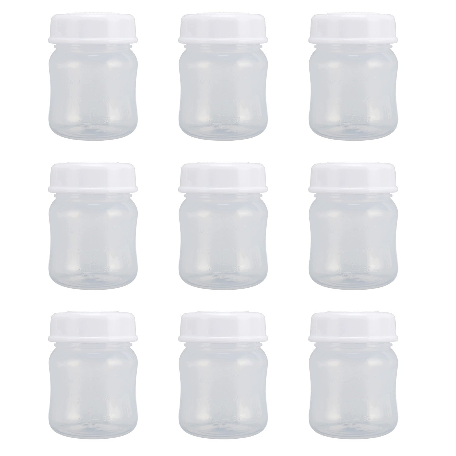 9 pcs 90ml Breast Milk Collection Bottle with Wide Neck 0L