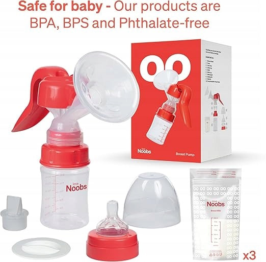 900. MANUAL BREAST PUMP WIRELESS PUMP NOOBS LOVE SET Color red