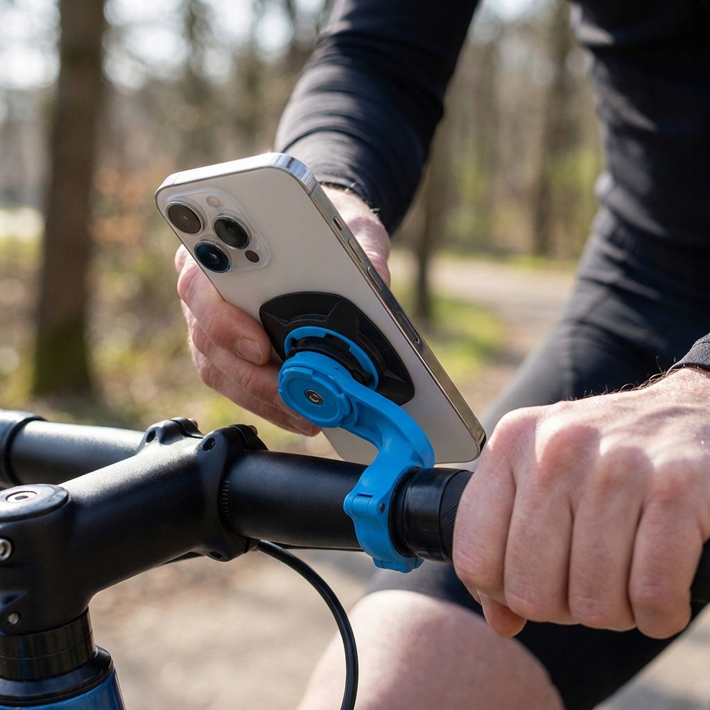 Telefono laikiklis dviračiui ir motoroleriui, reguliuojamas MTB