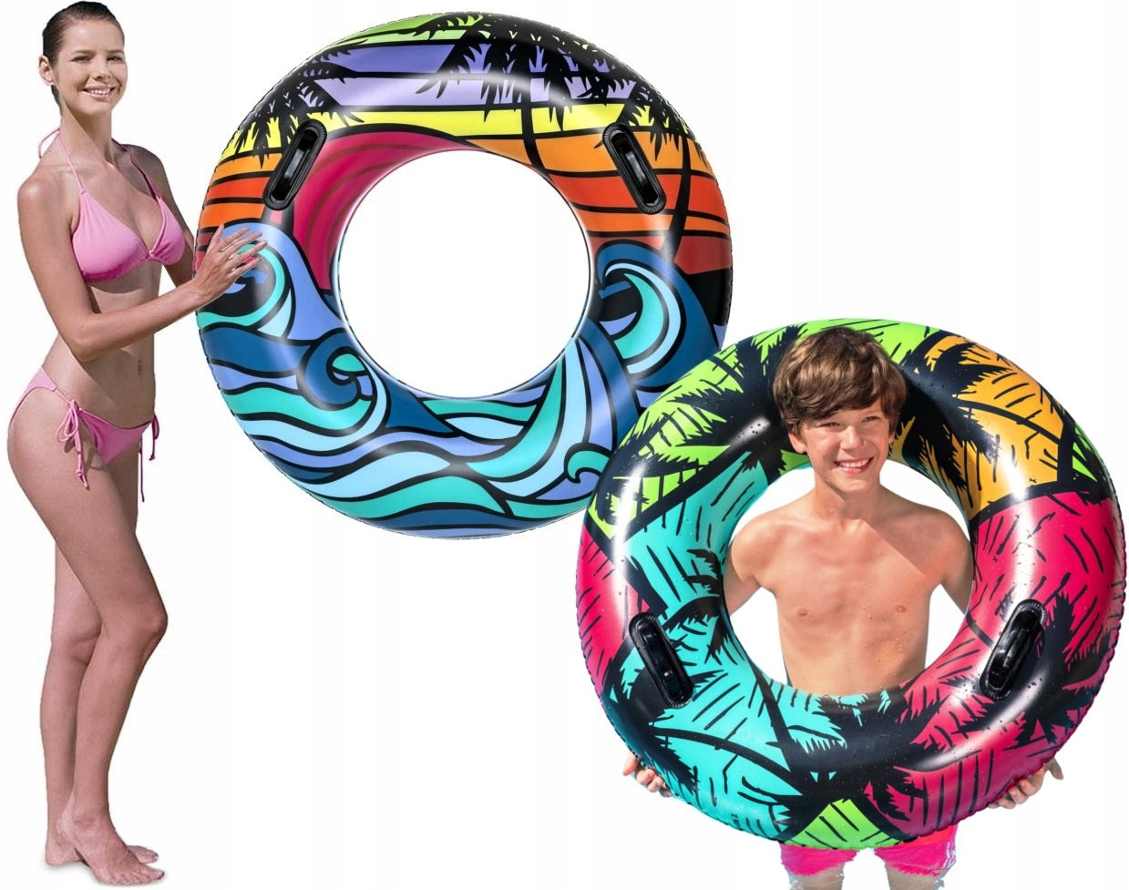 91cm Great inflatable swimming wheel with handles circle Bestway 36350