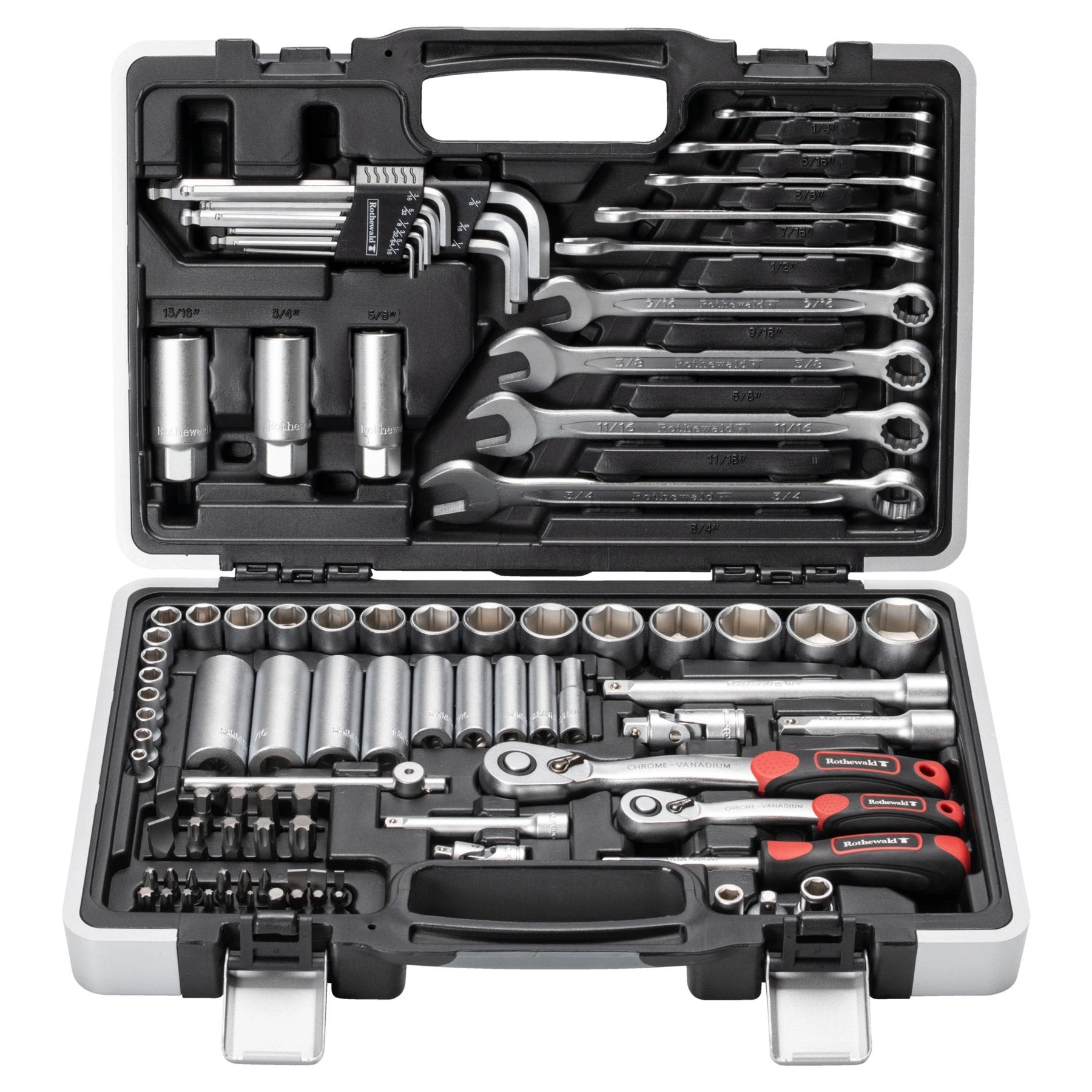 92PCS INCH WRENCH SET + SUITCASE | STRONG HARLEY JEEP TOOLS Brand Rothewald
