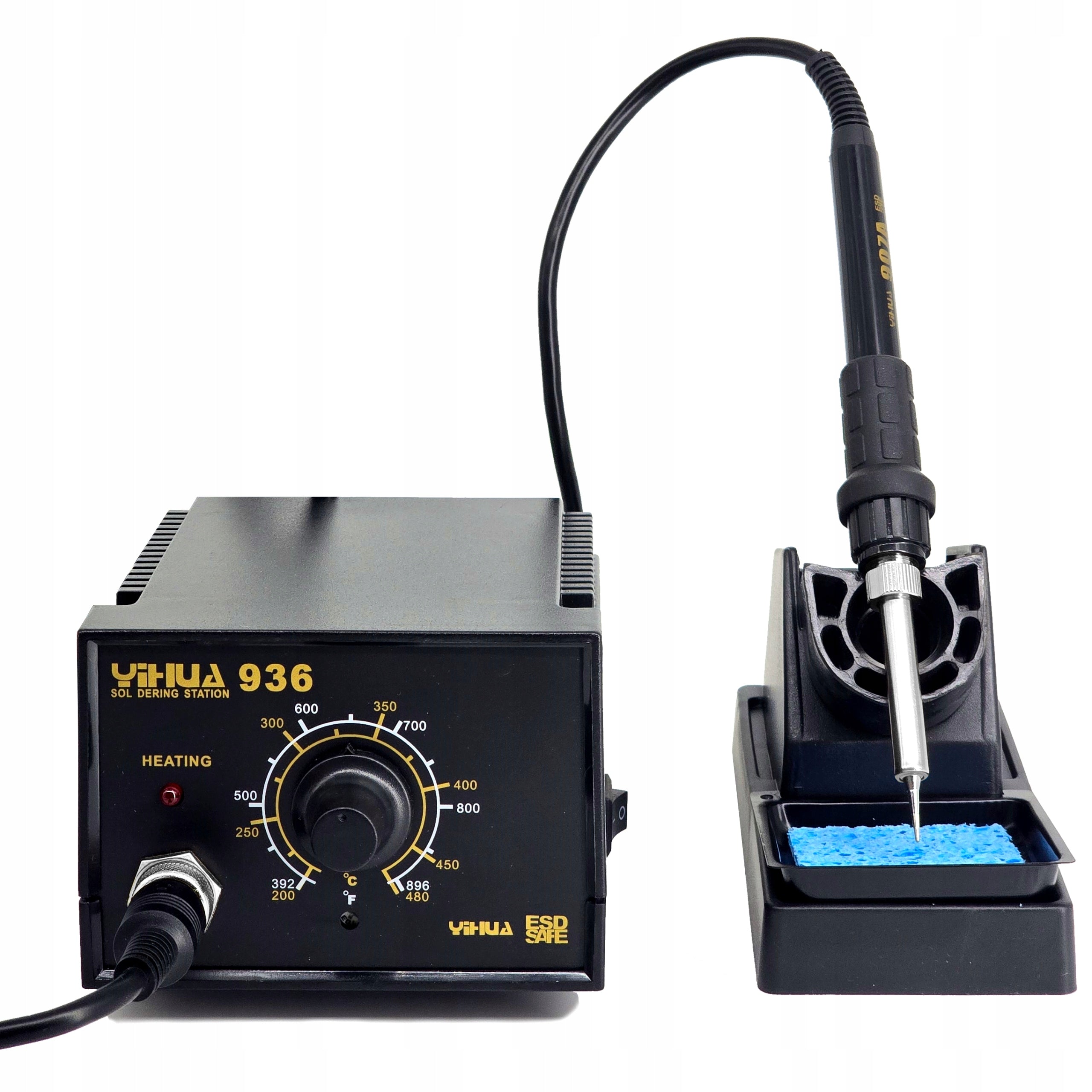 936 SOLDERING STATION TIP SOLDERING IRON 60W ESD SAFE + SMD GRIPPER YIHUA Manufacturer code Stacja lutownicza Yihua 936