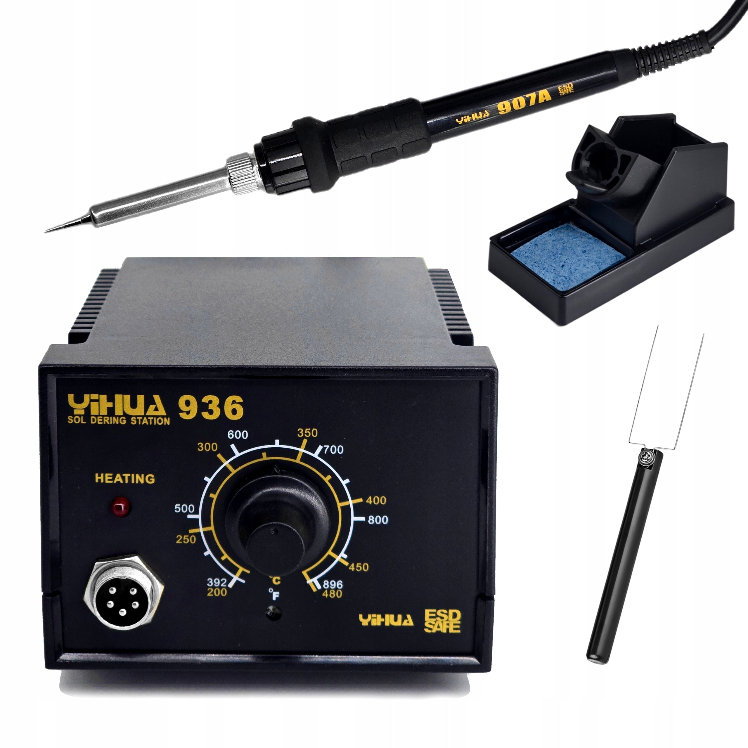 936 SOLDERING STATION TIP SOLDERING IRON 60W ESD SAFE + SMD GRIPPER YIHUA