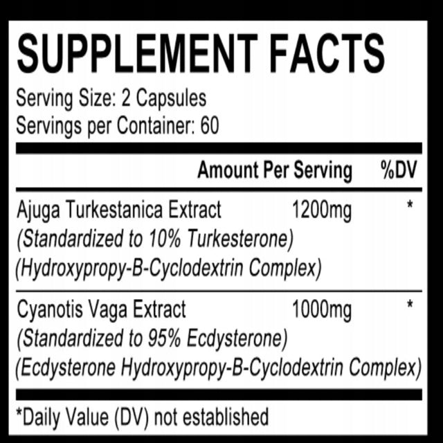 95% ecdysterone capsules – high potency, powerful muscle strength – 120 capsules Expiration date at least 1 year from the date of purchase