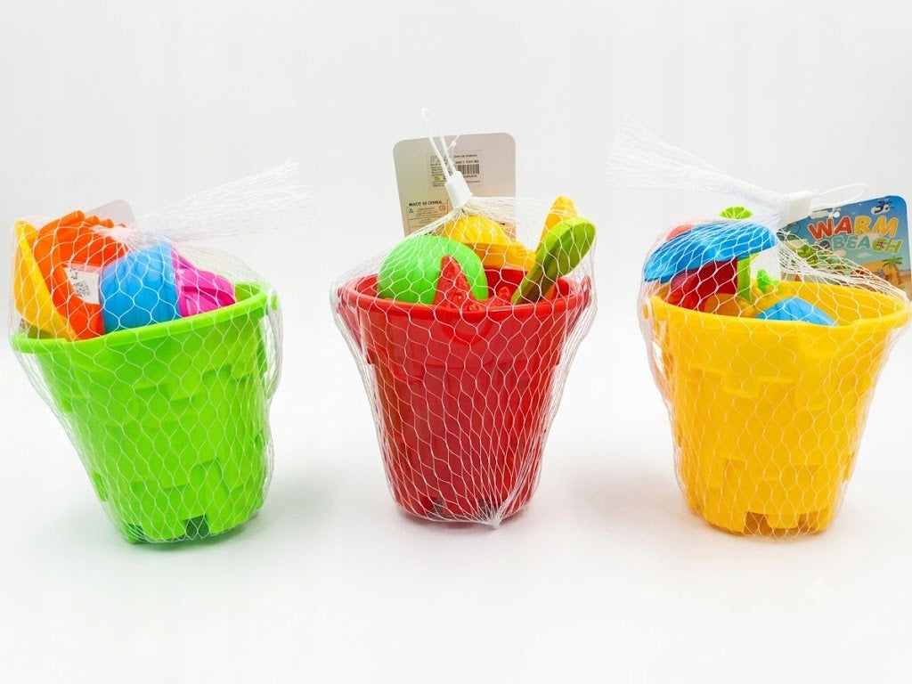 9EL SAND TOY SET +LARGE BAG MESH FOR KIDS BEACH TOYS Kid's age 3+ years