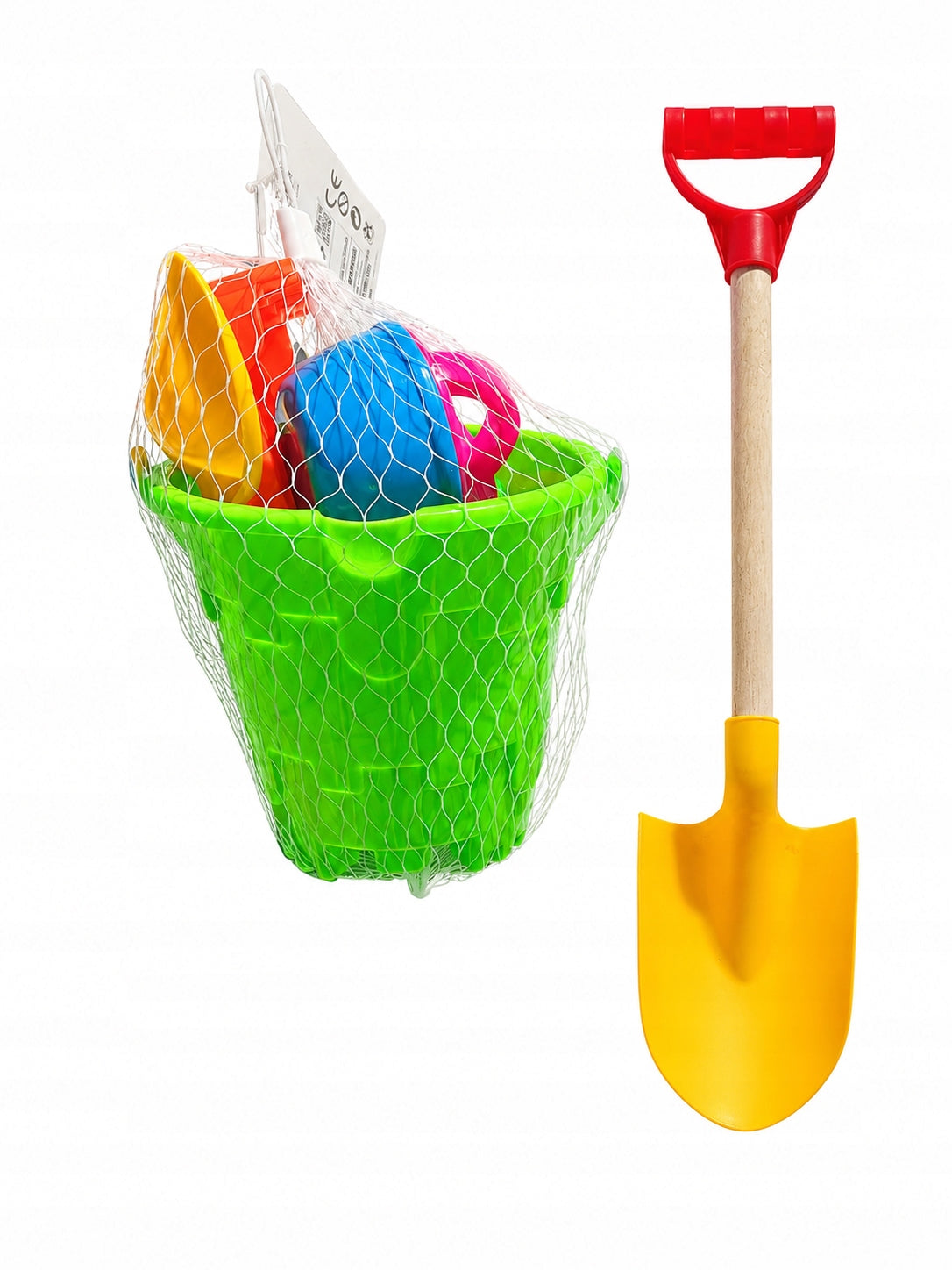 9EL SAND TOY SET +LARGE BAG MESH FOR KIDS BEACH TOYS Products per set 10 pcs