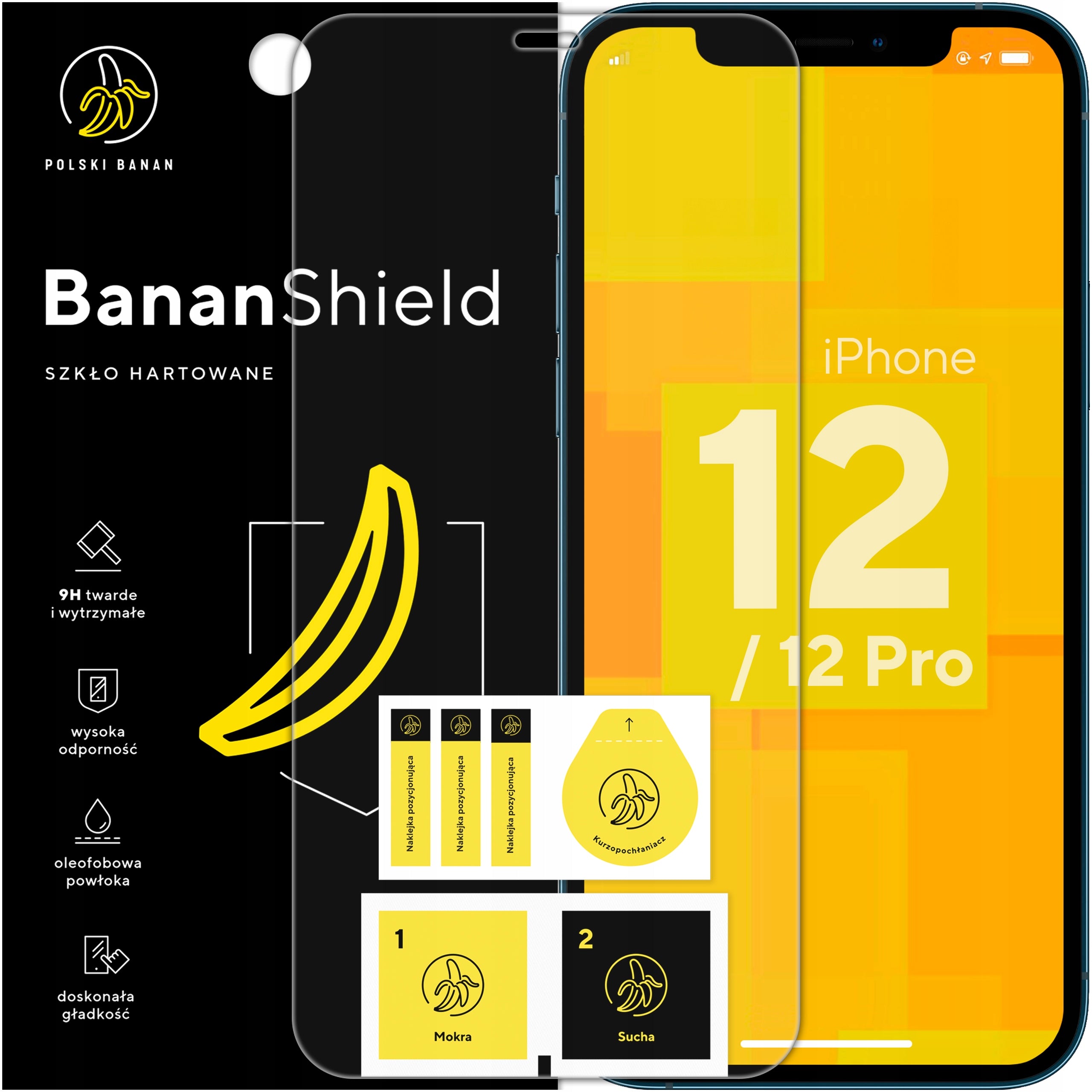 9H BananShield Tempered Glass for Apple iPhone 12 / 12 Pro