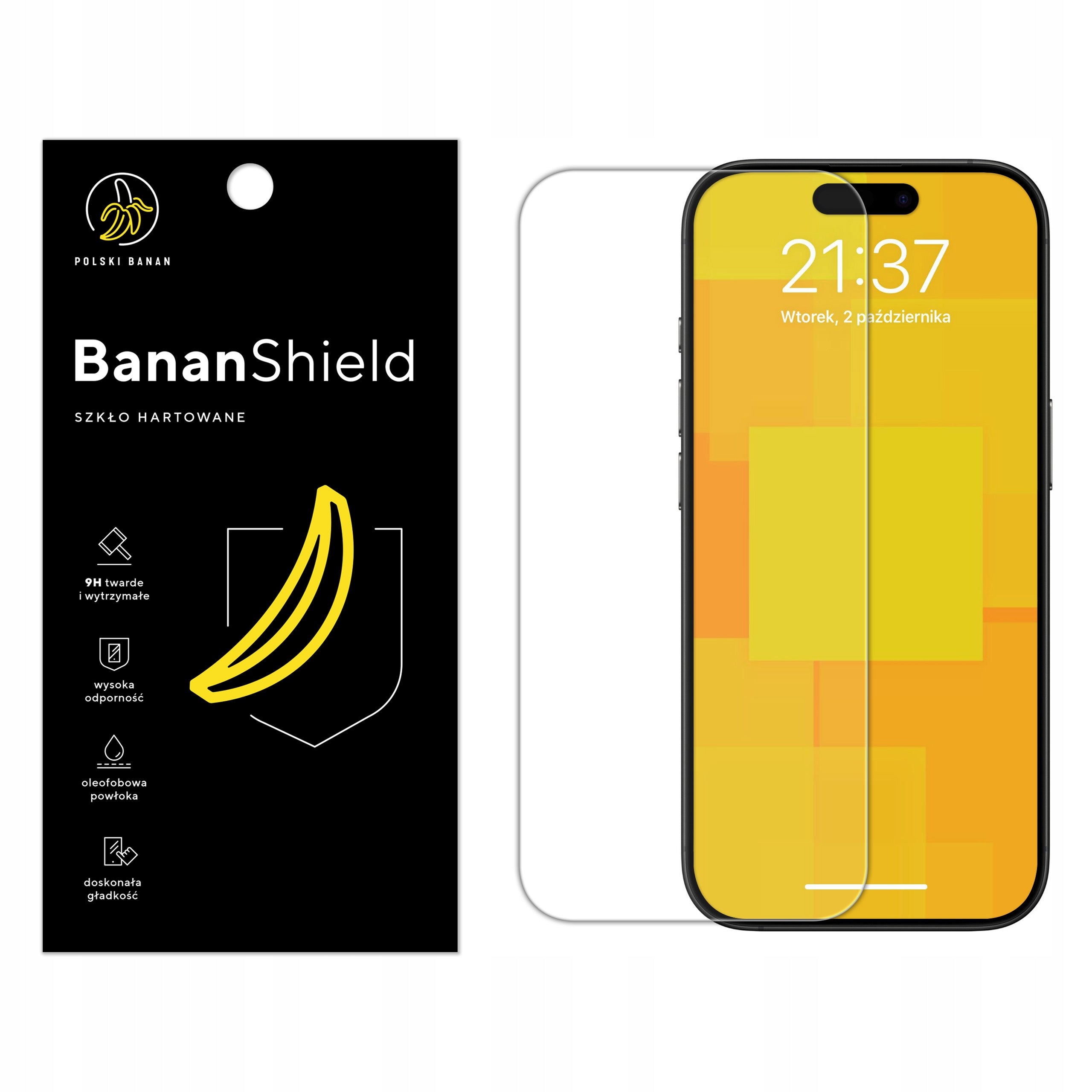 9H BananShield Tempered Glass for Apple iPhone 16 Pro Manufacturer Polski Banan