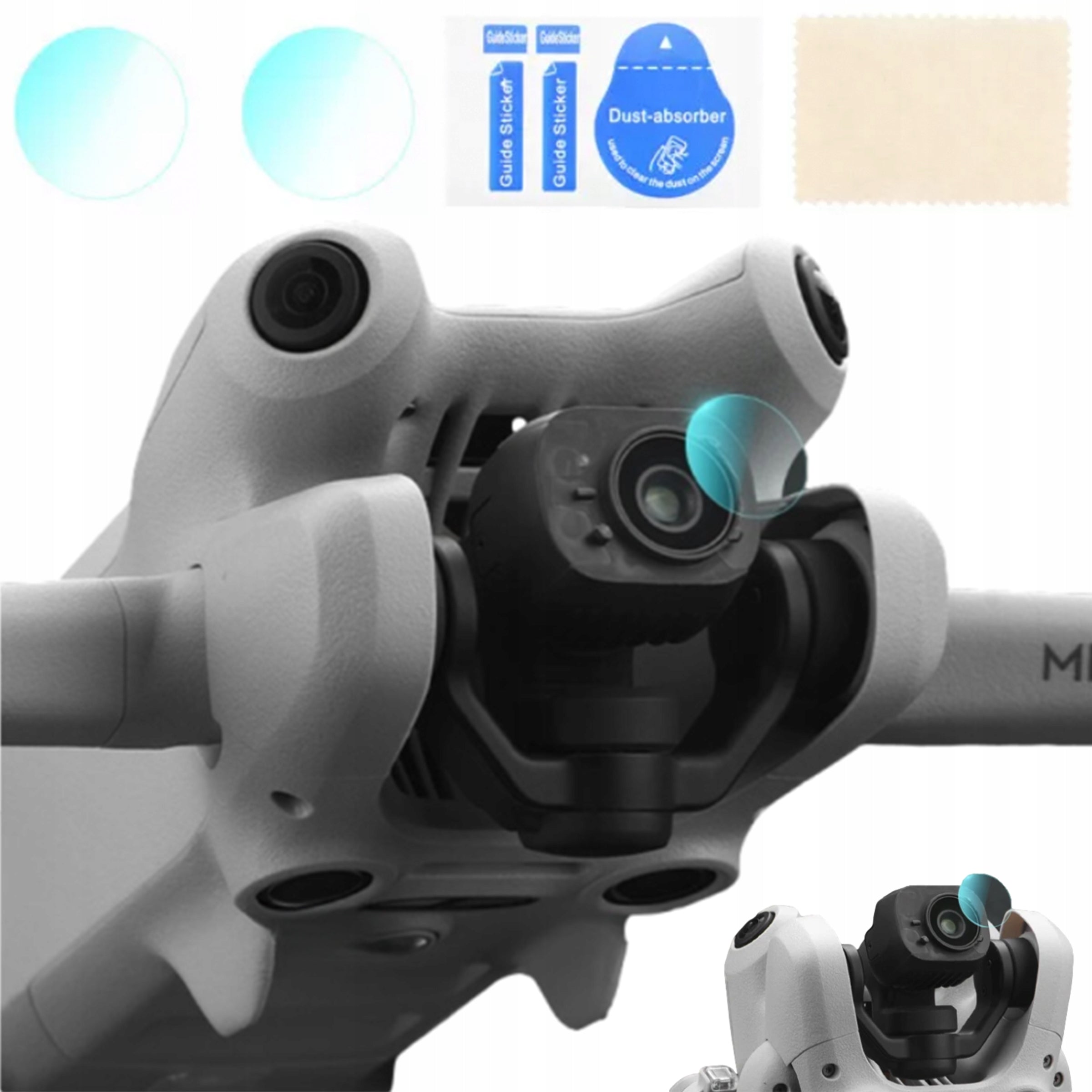 9H Tempered Glass for DJI MINI 4 PRO Gimbal Lens - 2 Pieces