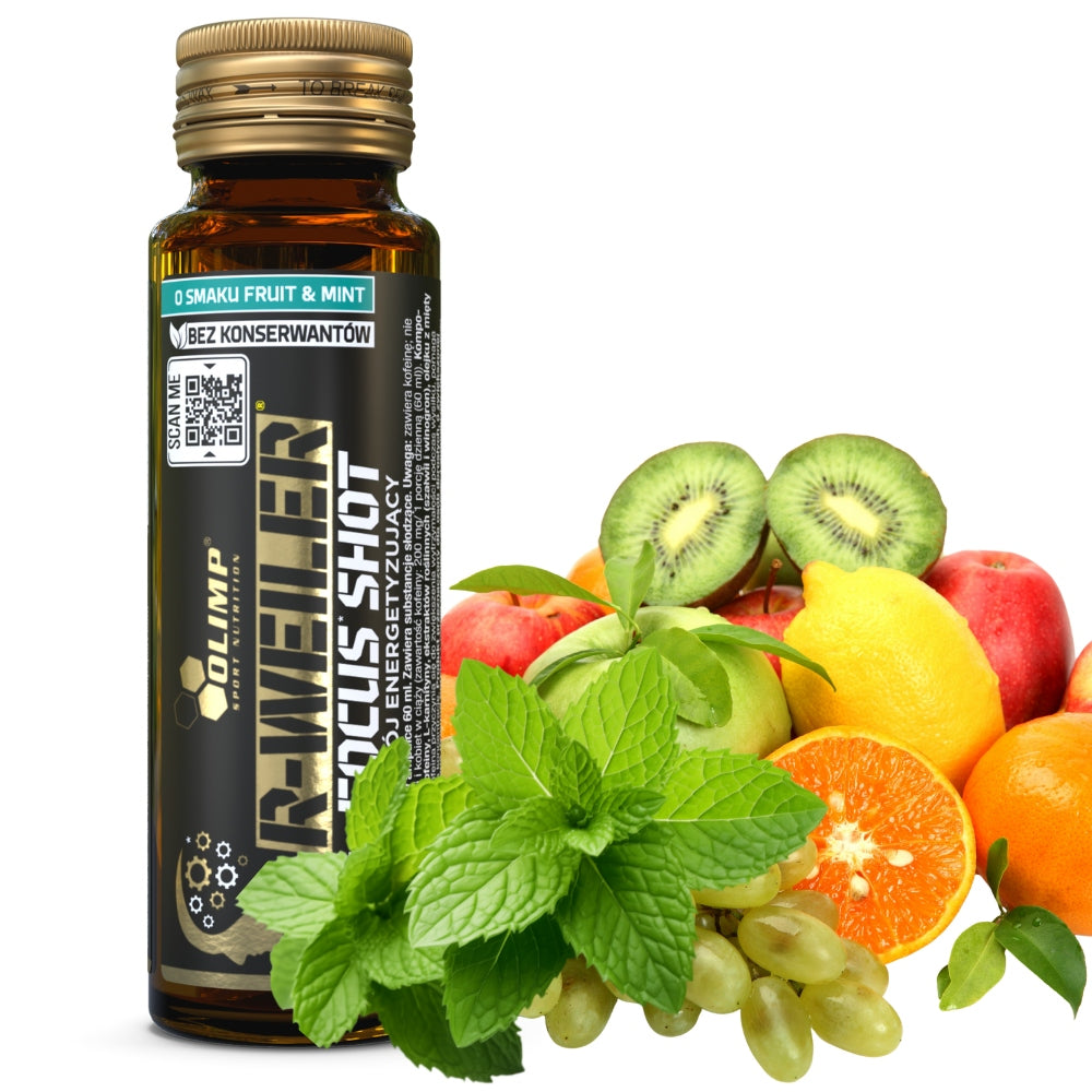 9x Olimp R-WEILER FOCUS SHOT 60ml CONCENTRATION PRE-WORKOUT Fruit&Mint Expiration date at least six months from the date of purchase