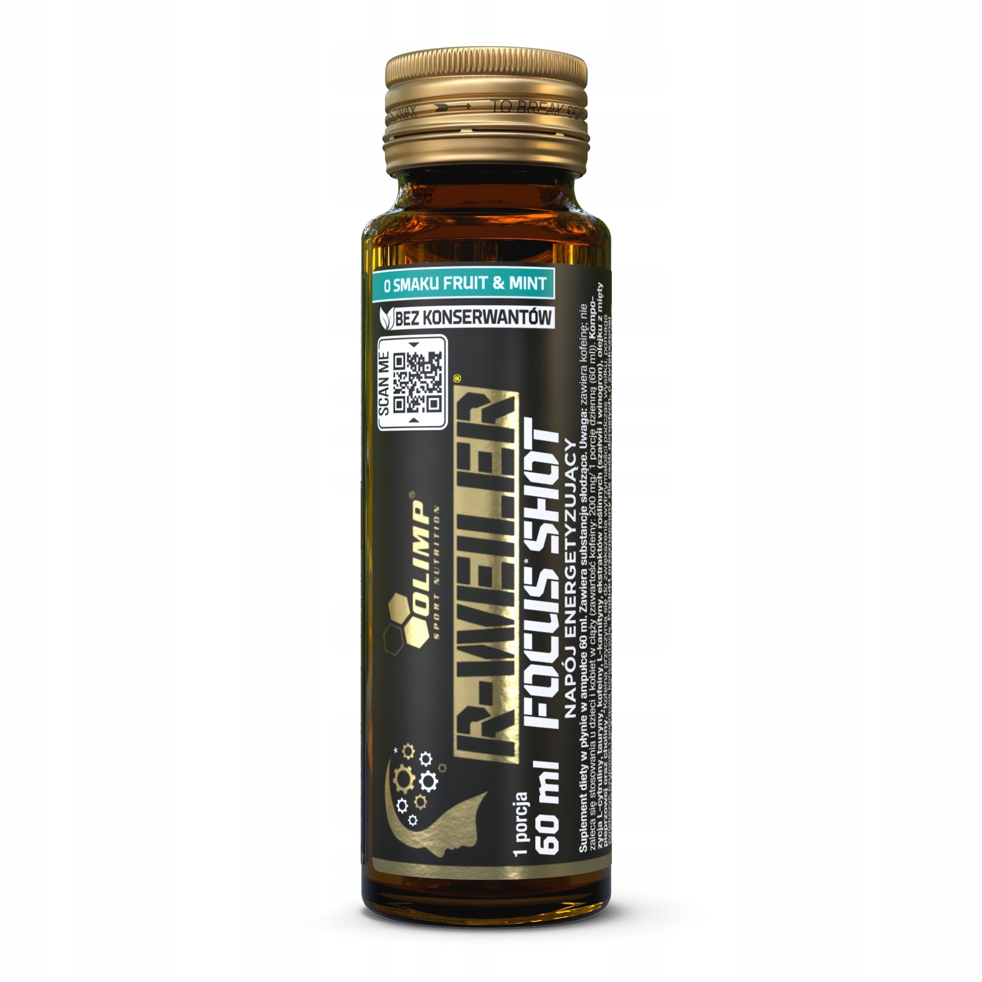 9x Olimp R-WEILER FOCUS SHOT 60ml CONCENTRATION PRE-WORKOUT Fruit&Mint Manufacturer code 5901330096679