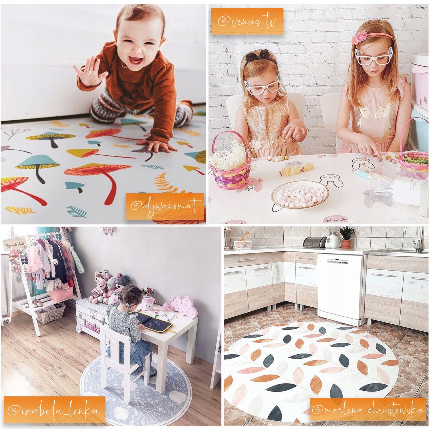 A mat protecting school panels. Wild flowers patterns Thickness 1.1 mm