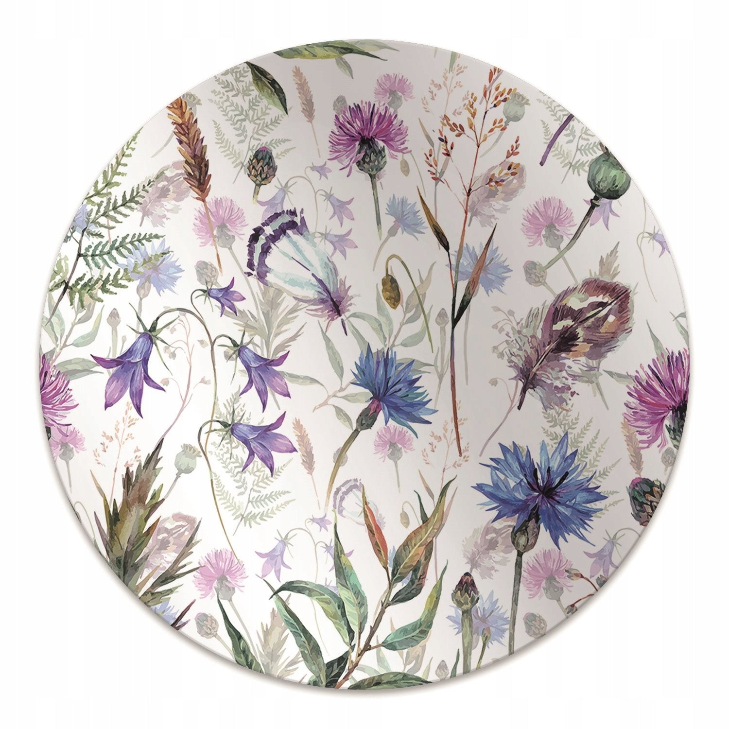 A mat protecting school panels. Wild flowers patterns