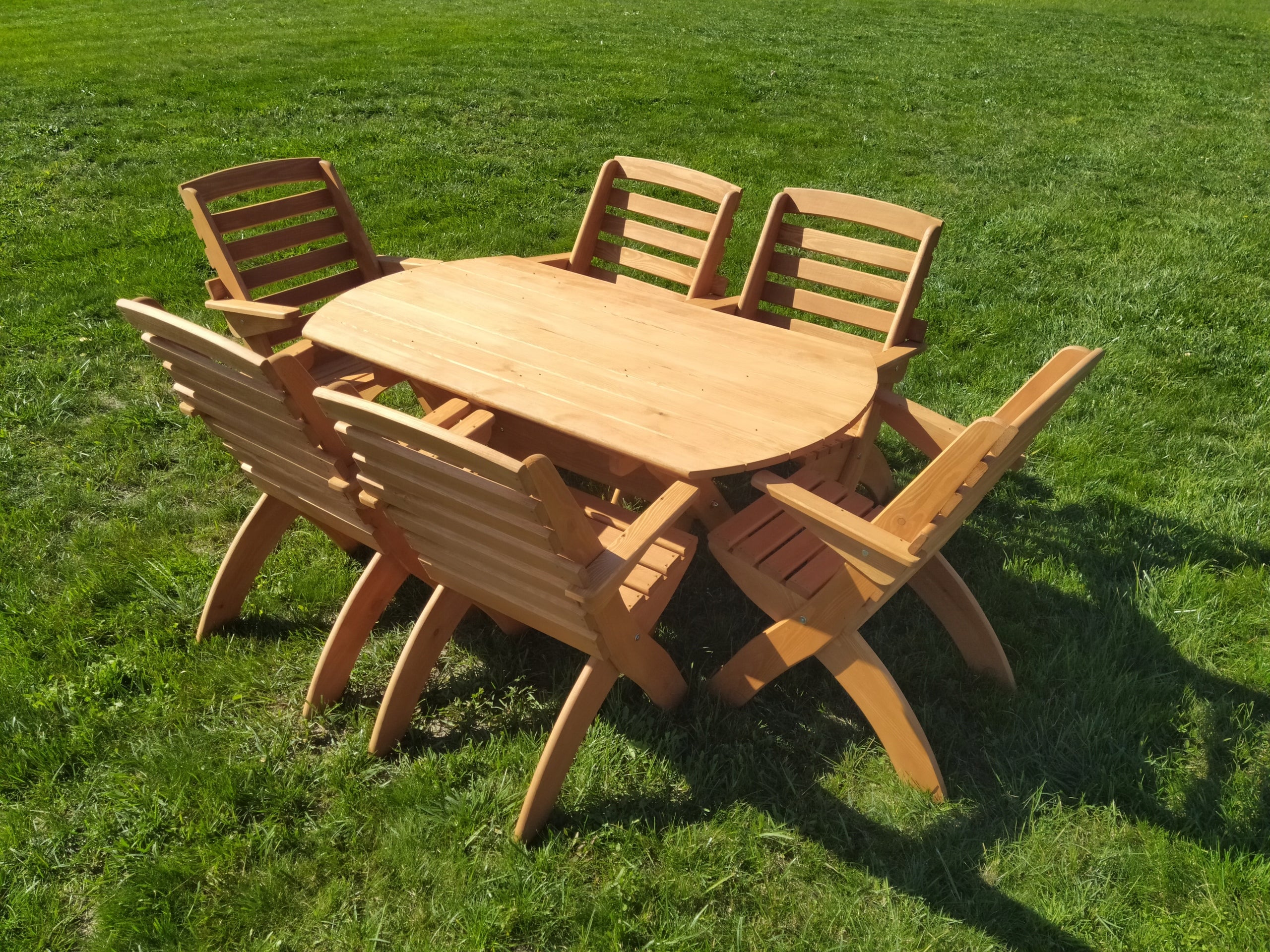 A set of foldable garden furniture, wooden terrace furniture, a set of furniture Set contents chair table