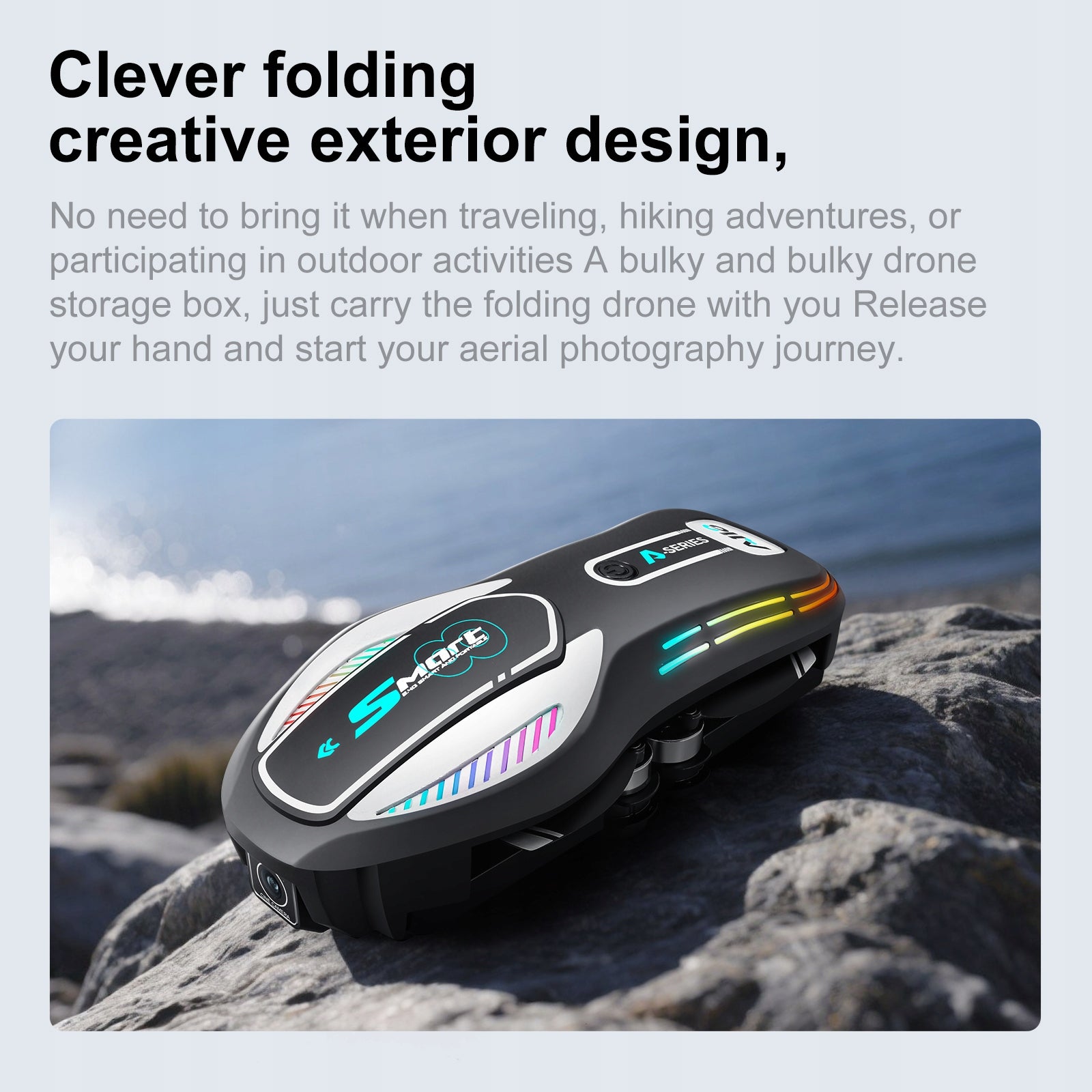 A118 Folding Brushless Drone with Dual Camera and 4-way