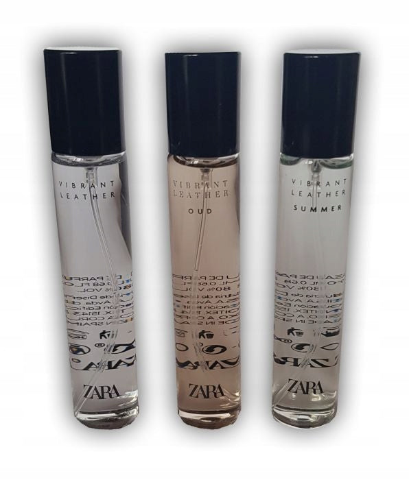 A13 MALE PERFUME ZARA VIBRANT LEATHER , OUD , LEATHER SUMMER , 3x20ml BOX Manufacturer code 0220/058