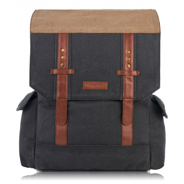 A4 Men's Vegan Leather Laptop Backpack for School and Work